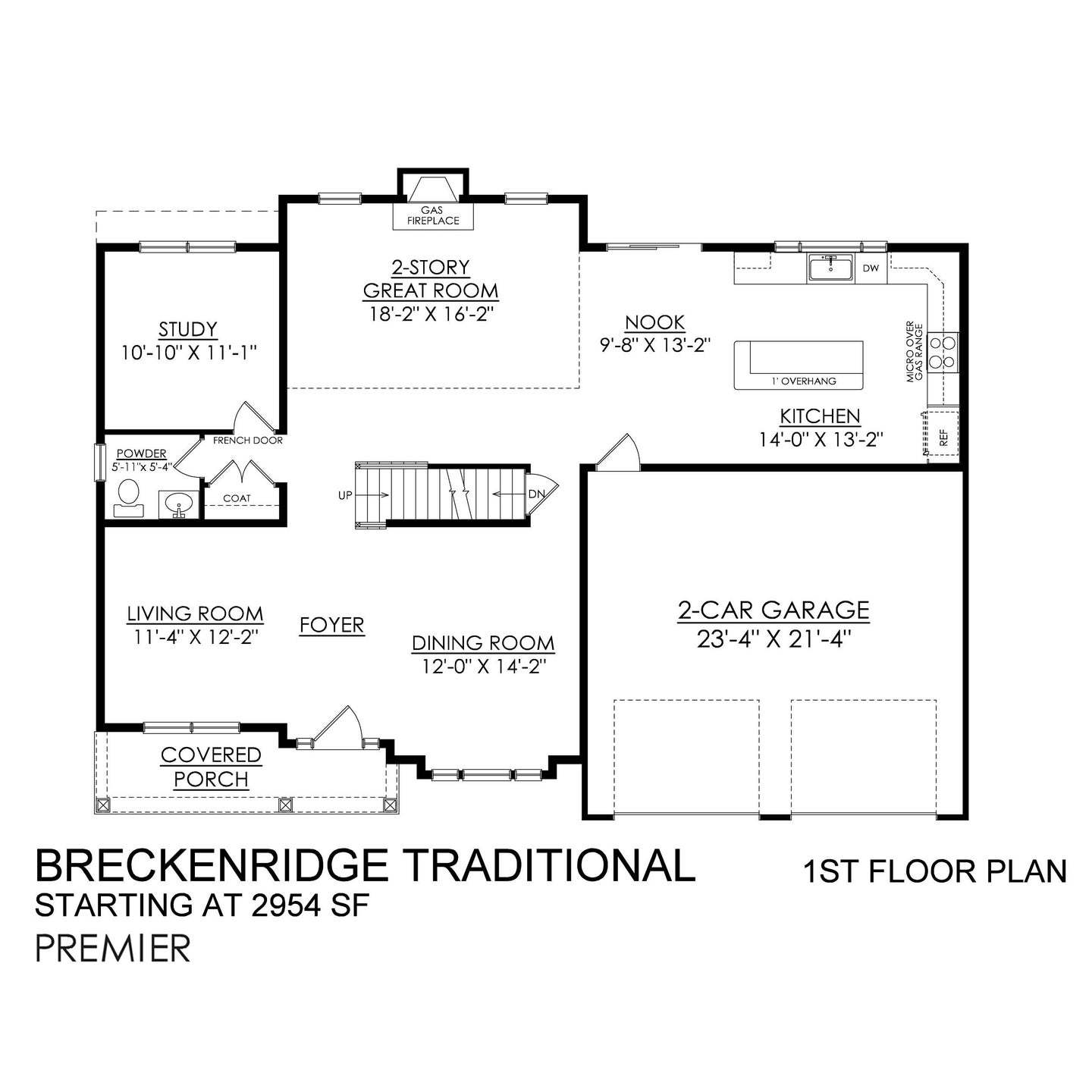 Breckenridge Traditional Premier Series - 1st Floor Plan