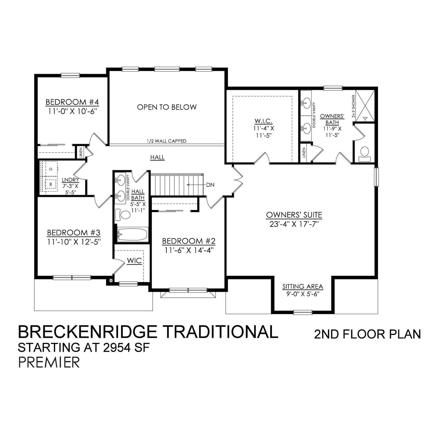 Breckenridge Traditional Premier Series - 2nd Floor Plan