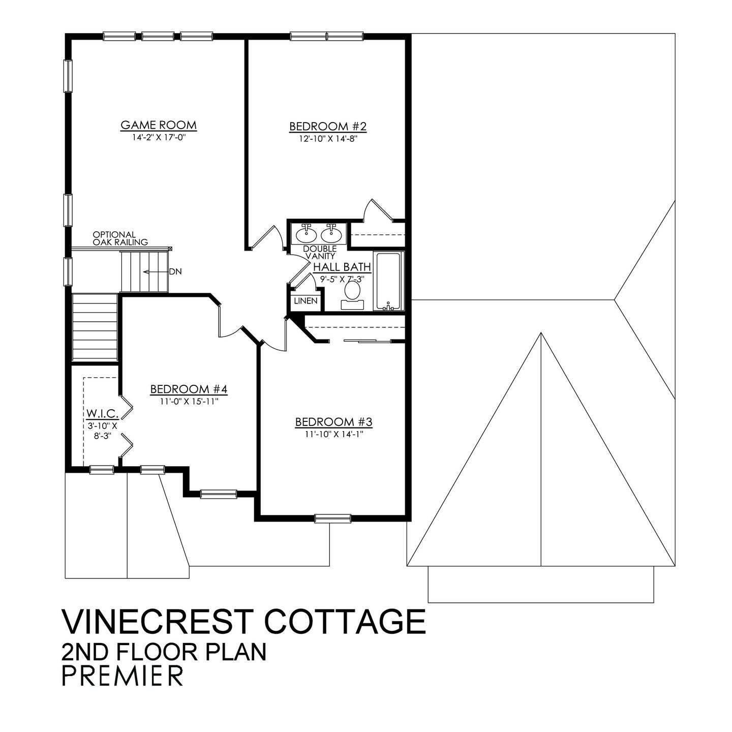 Vinecrest Cottage Premier Series - 2nd Floor Plan