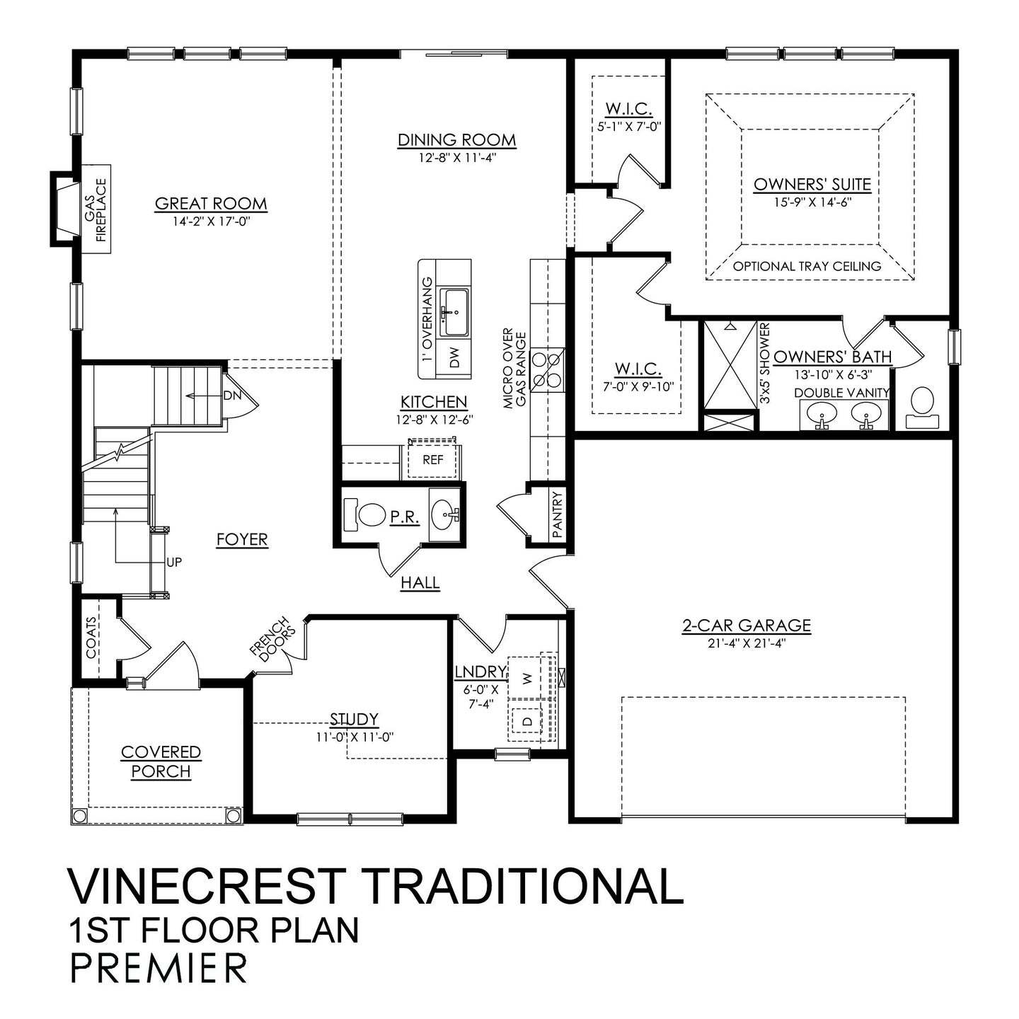 Vinecrest Traditional Premier Series - 1st Floor Plan