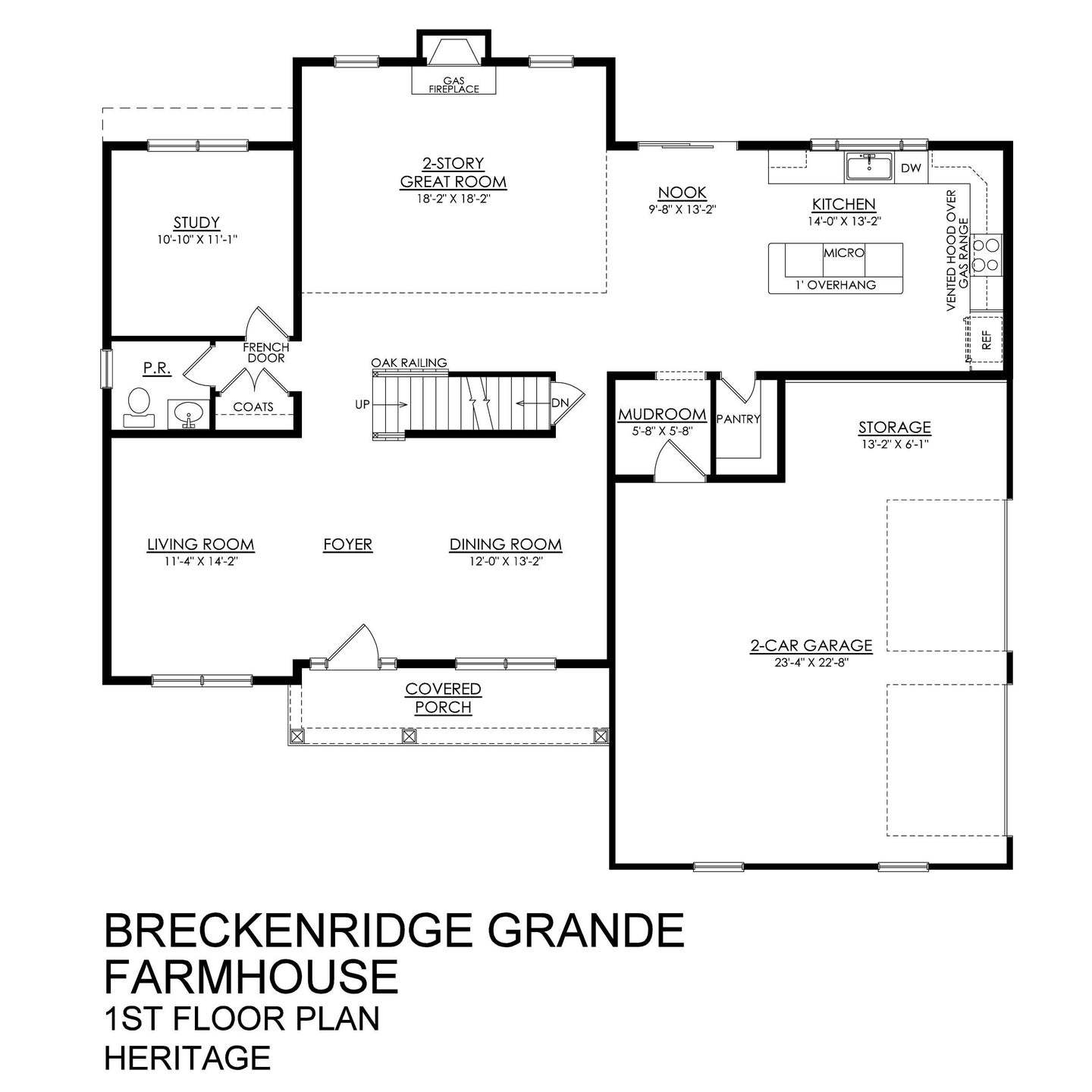 Breckenridge Grande Farmhouse Heritage Series- 1st Floor Plan