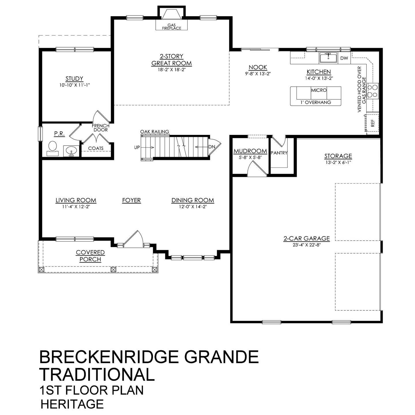 Breckenridge Grande Traditional Heritage Series- 1st Floor Plan