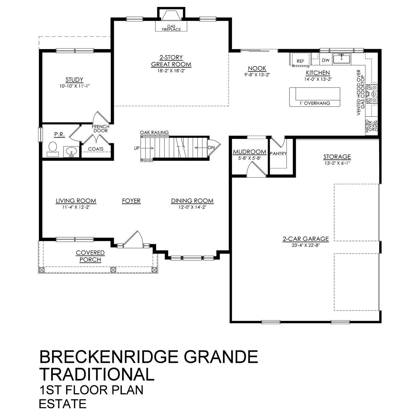 Breckenridge Grande Traditional Estate Series- 1st Floor Plan