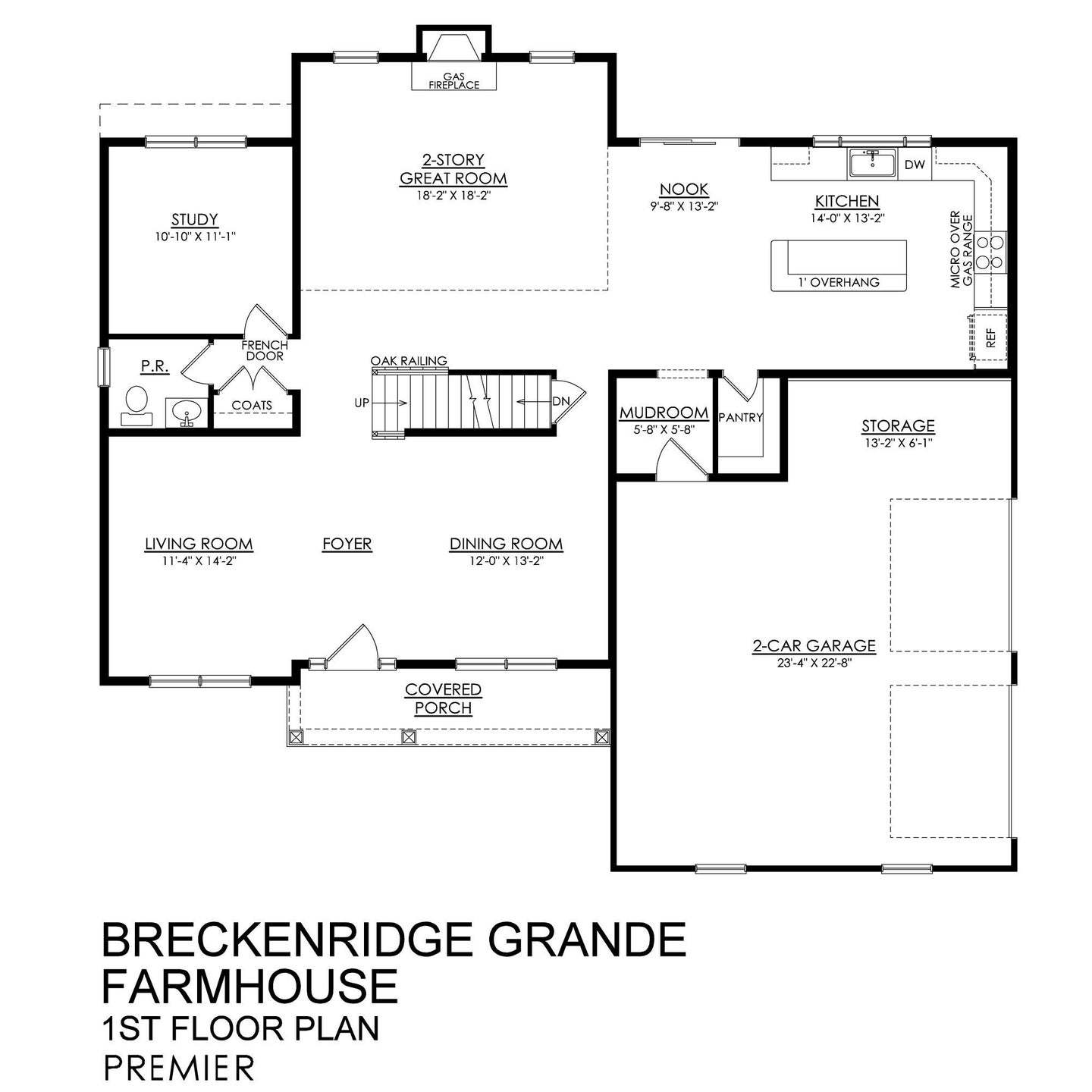 Breckenridge Grande Farmhouse Premier Series- 1st Floor Plan