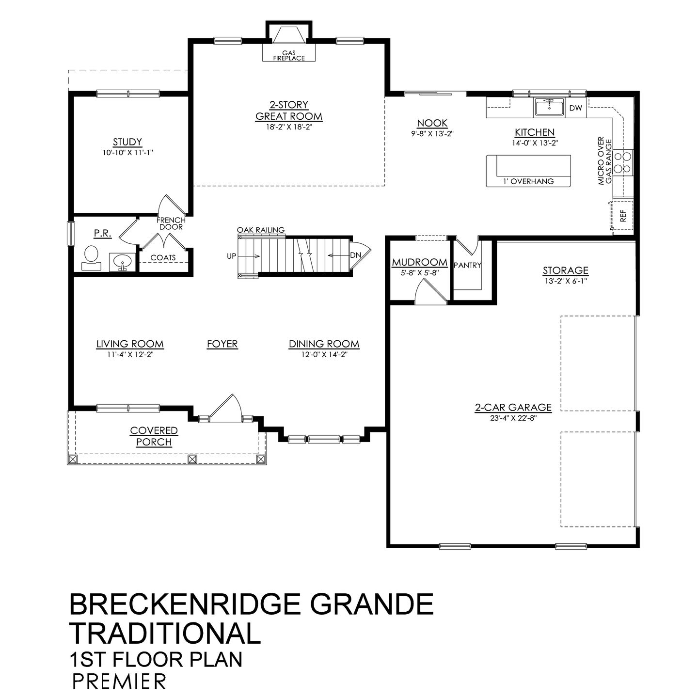 Breckenridge Grande Traditional Premier Series- 1st Floor Plan