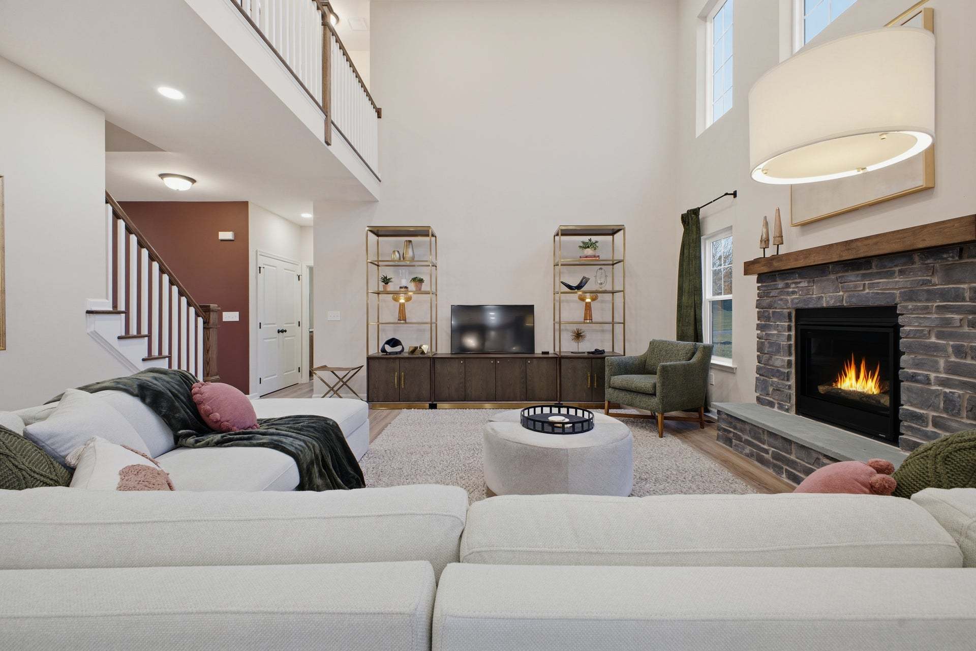 Breckenridge 2-Story Great Room with Optional Fireplace