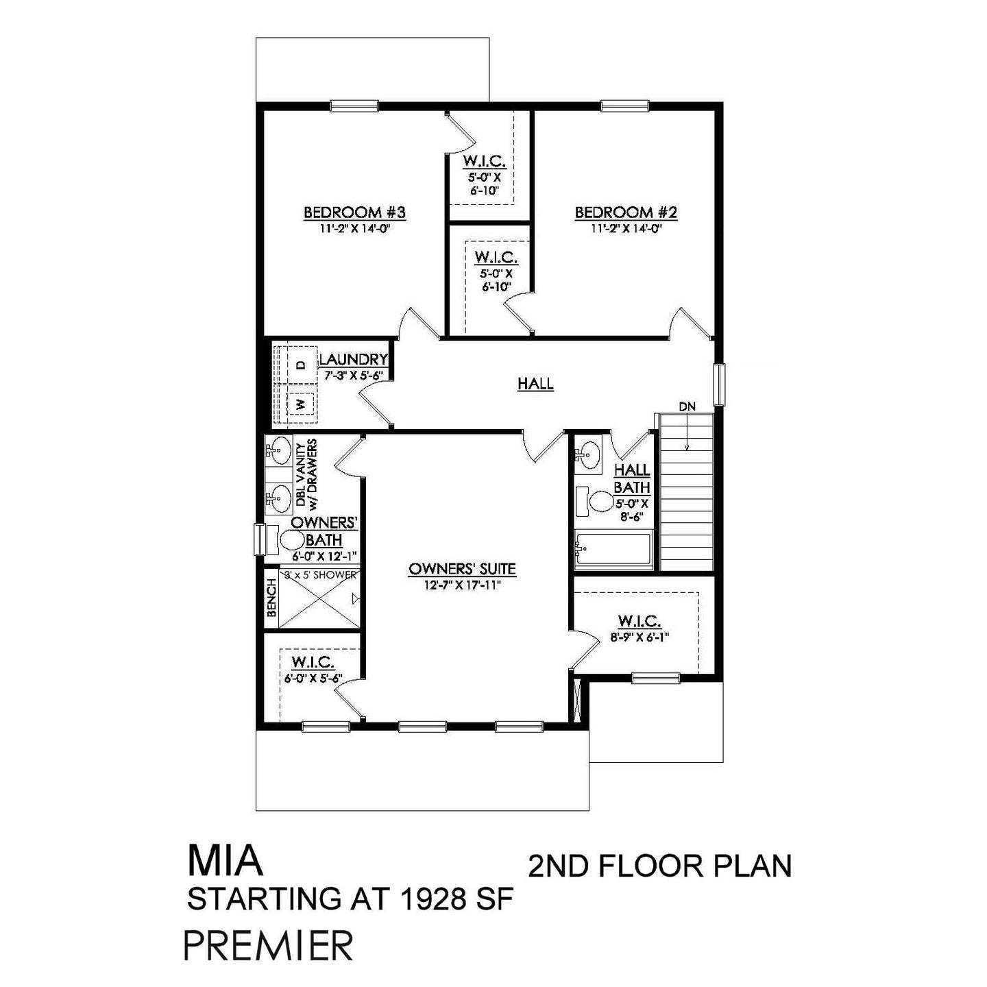 Mia Premier Series - 2nd Floor Plan