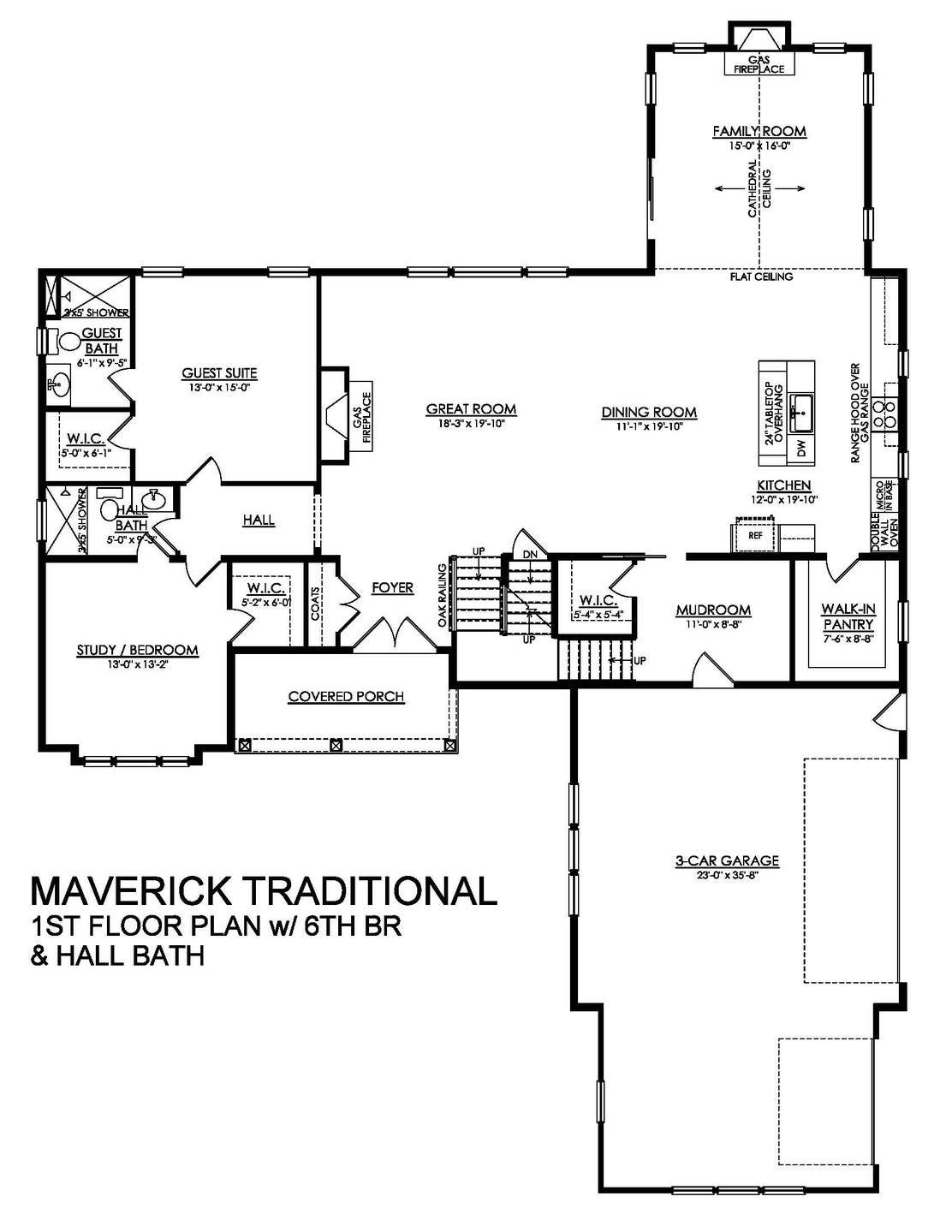 Maverick with Optional 6th Bedroom and Hall Bath