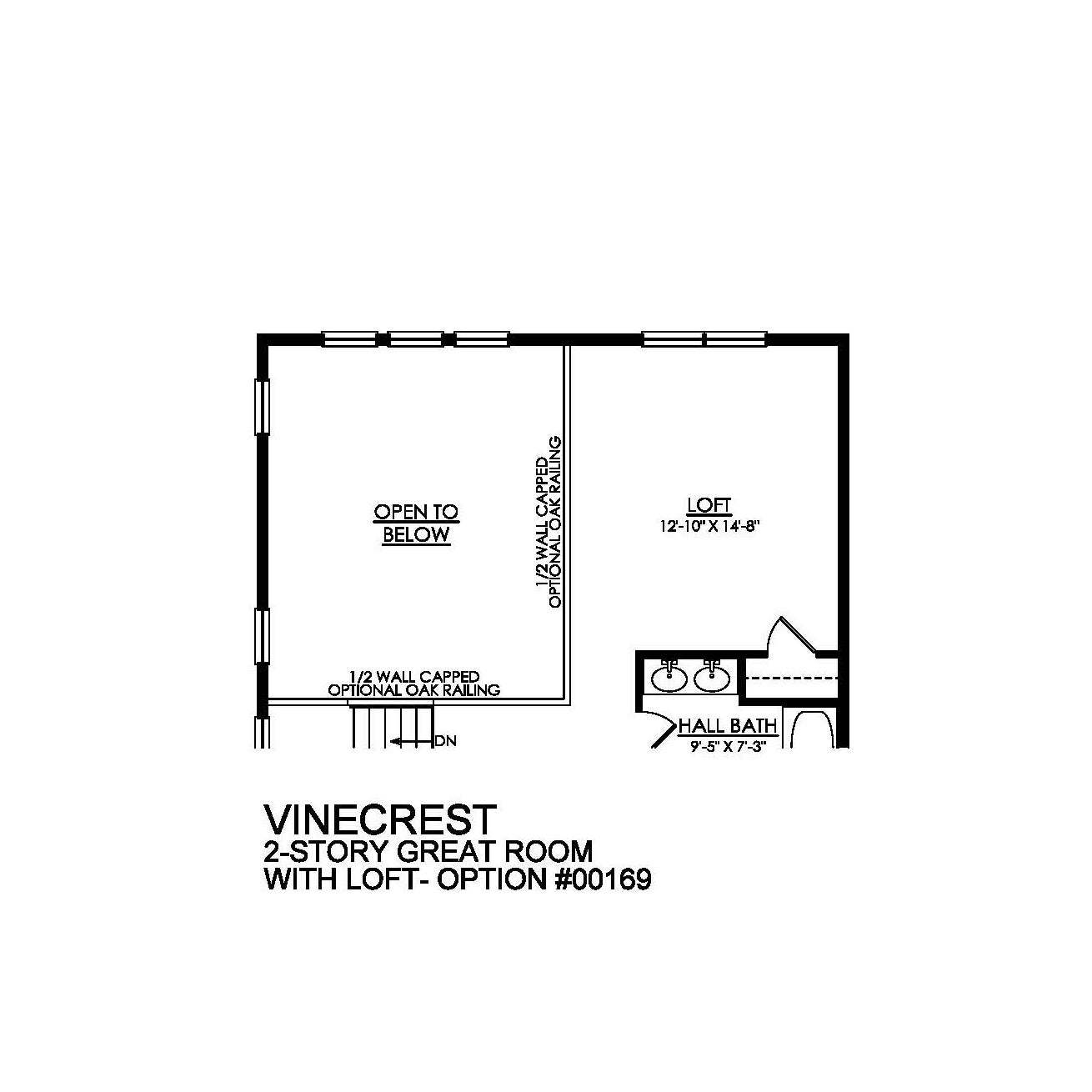 Vinecrest Optional 2-Story Great Room with Loft