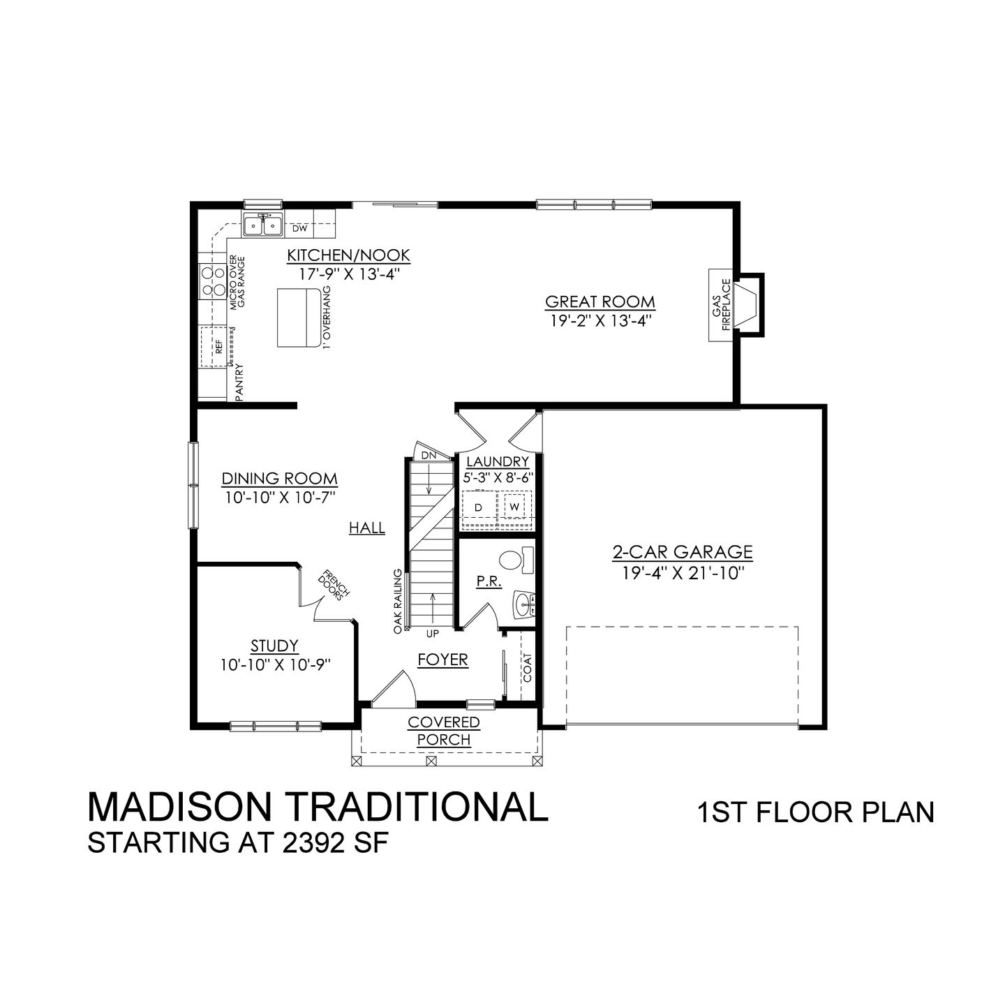 Madison Traditional Base - 1st Floor
