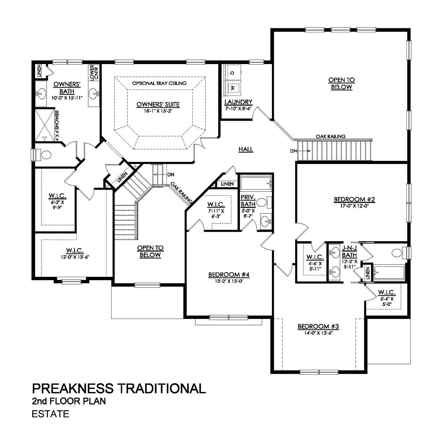 Preakness Traditional Estate Series- 2nd Floor Side-Entry