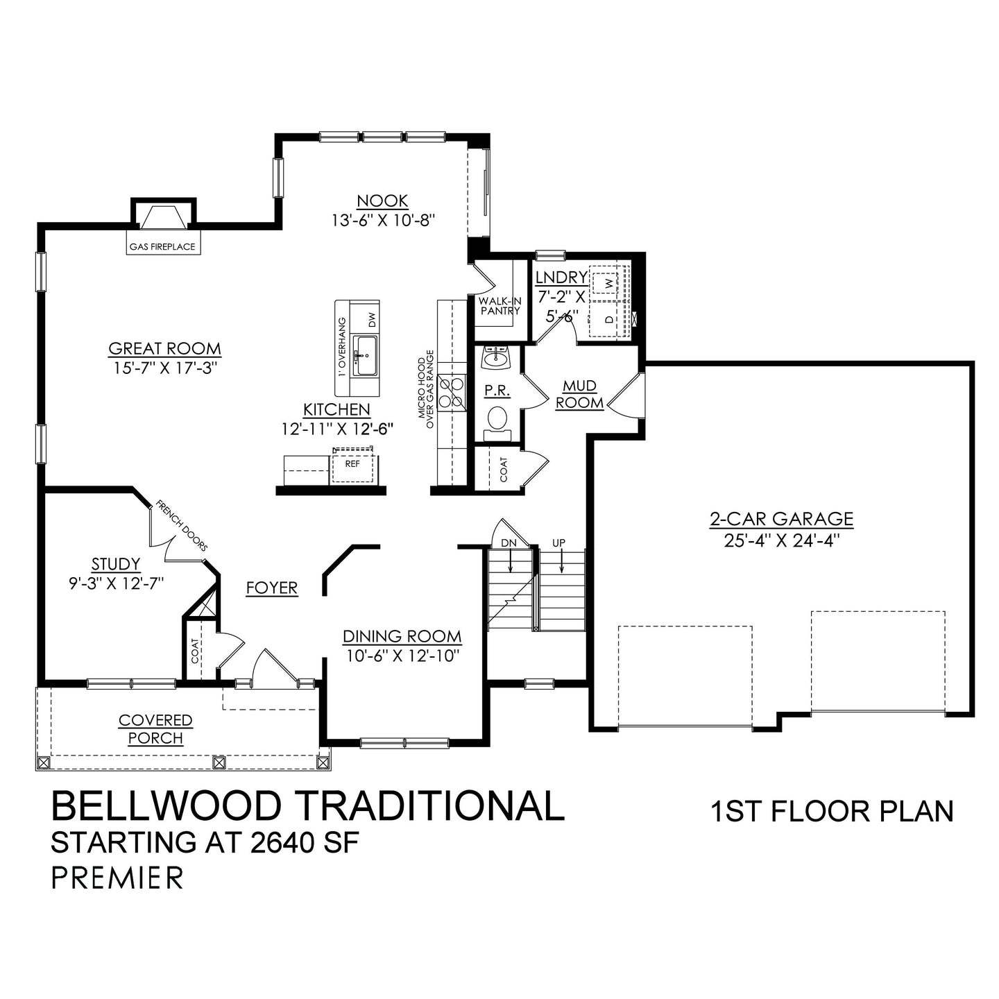 Bellwood Traditional Premier Series - 1st Floor Plan