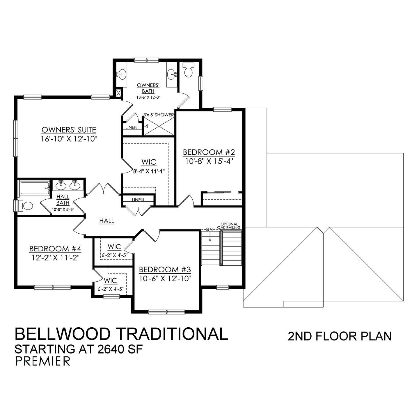 Bellwood Traditional Premier Series - 2nd Floor Plan