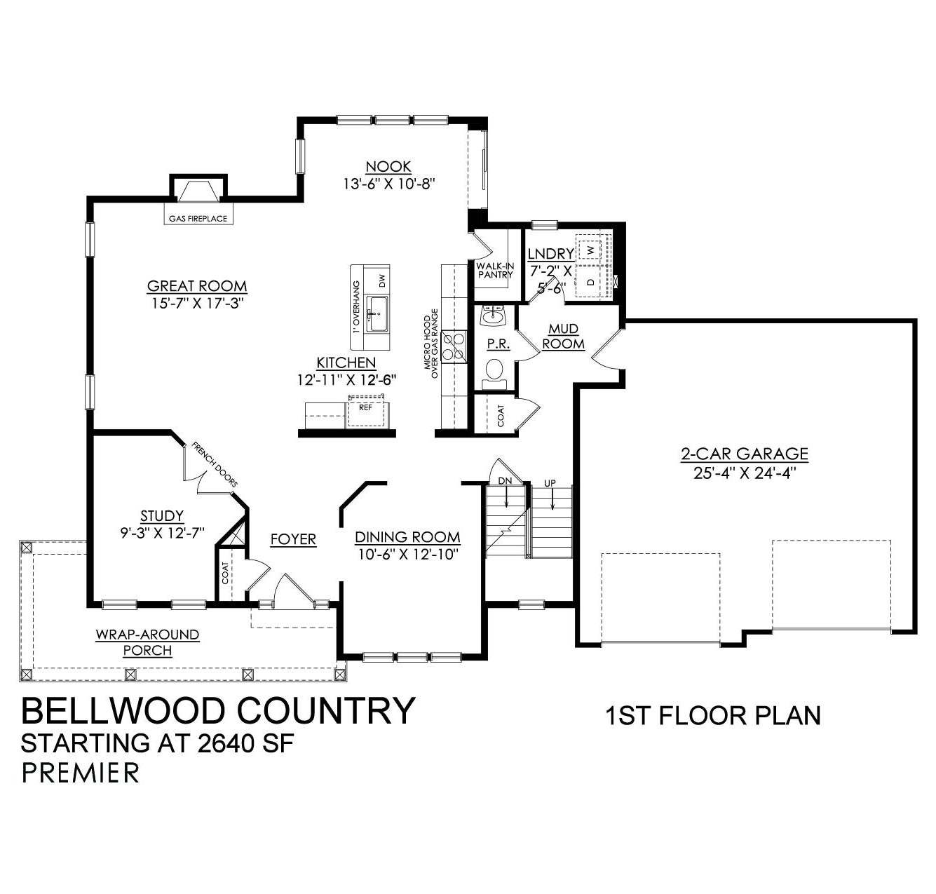Bellwood Country Premier Series - 1st Floor Plan