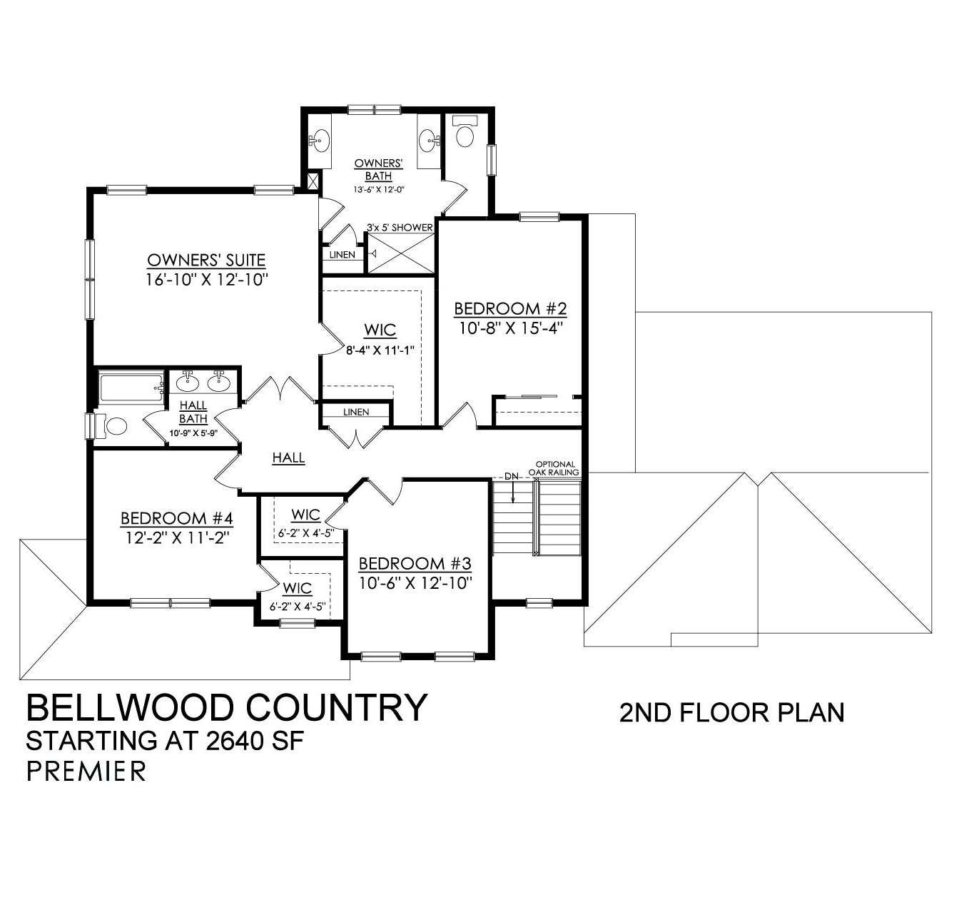 Bellwood Country Premier Series - 2nd Floor Plan