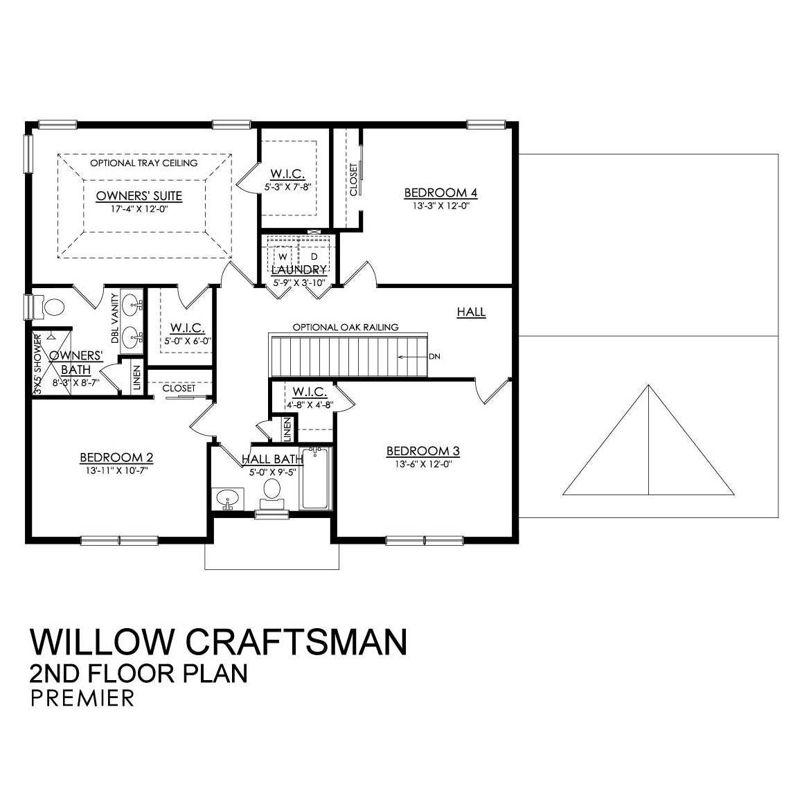 Willow Craftsman Premier Series - 2nd Floor