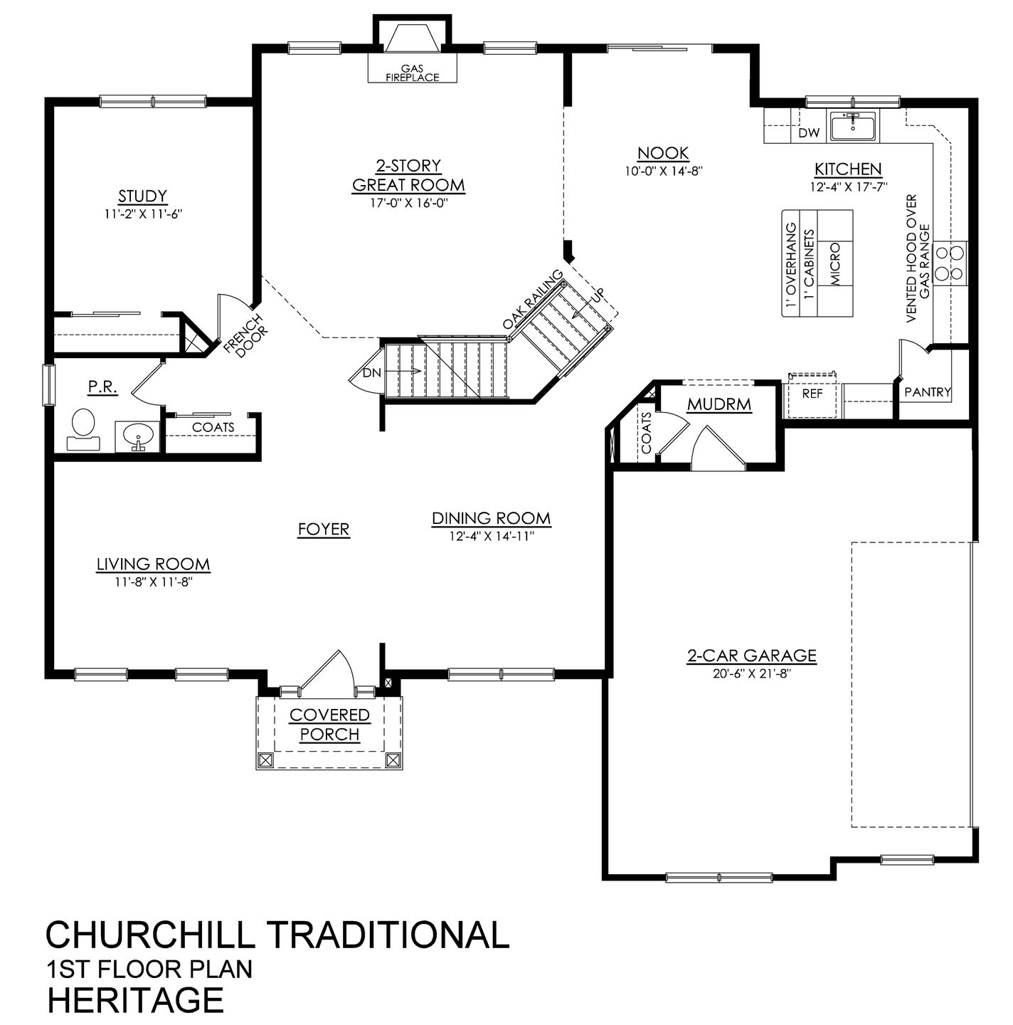 Churchill Traditional Heritage Series- 1st Floor Plan