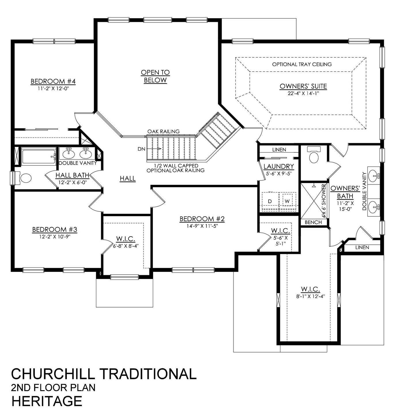 Churchill Traditional Heritage Series- 2nd Floor Plan