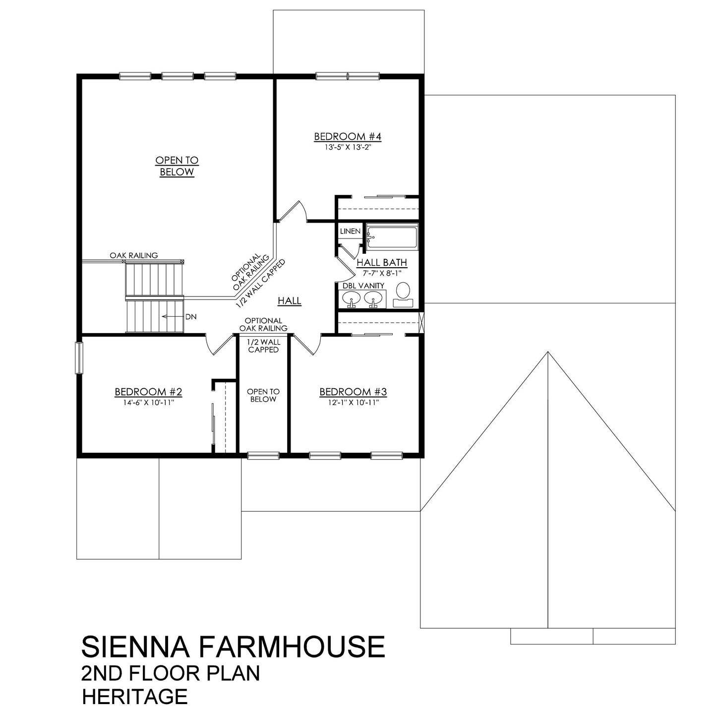 Sienna Farmhouse Heritage Series- 2nd Floor Plan