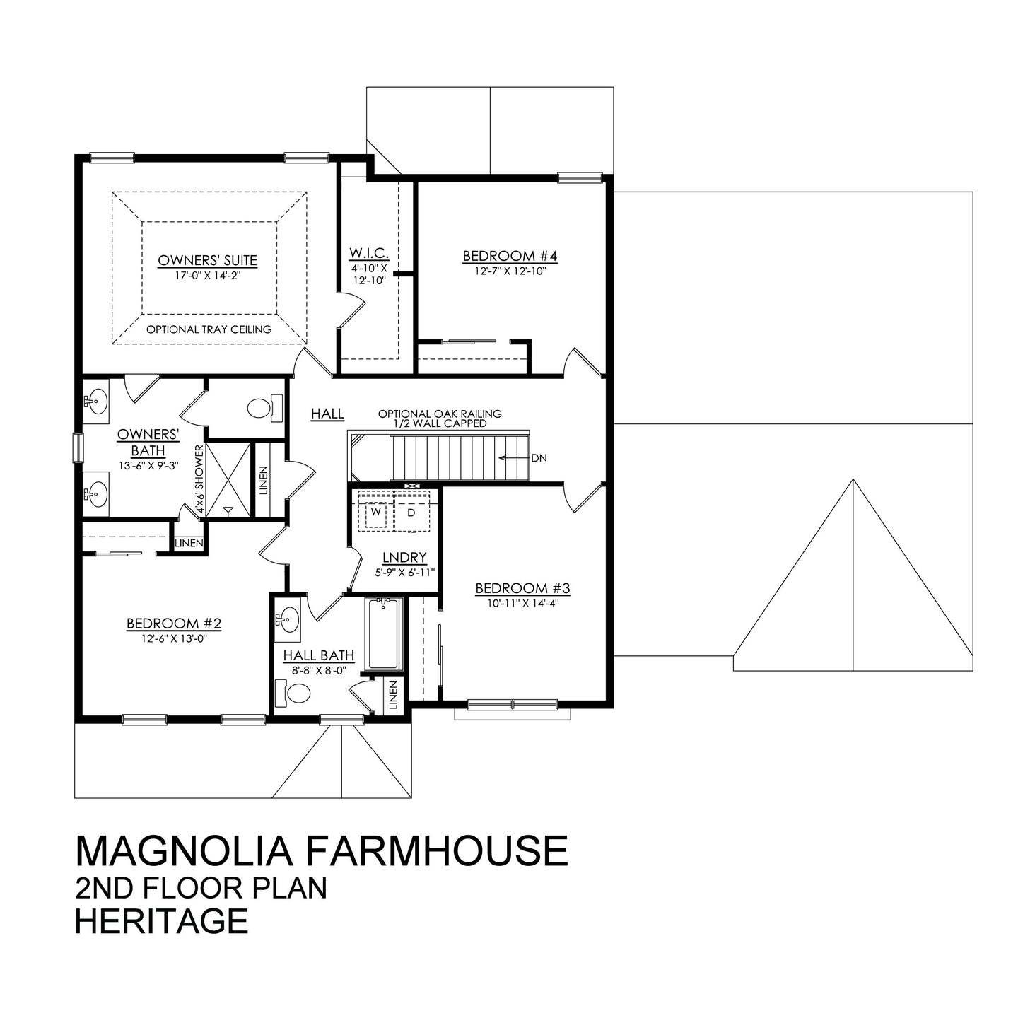 Magnolia Farmhouse Heritage Series - 2nd Floor Plan
