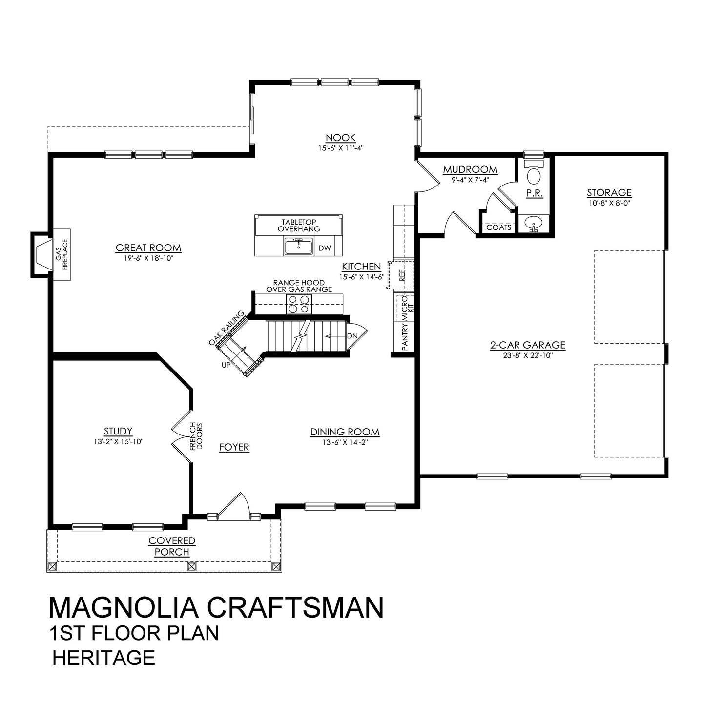 Magnolia Craftsman Heritage Series - 1st Floor Plan