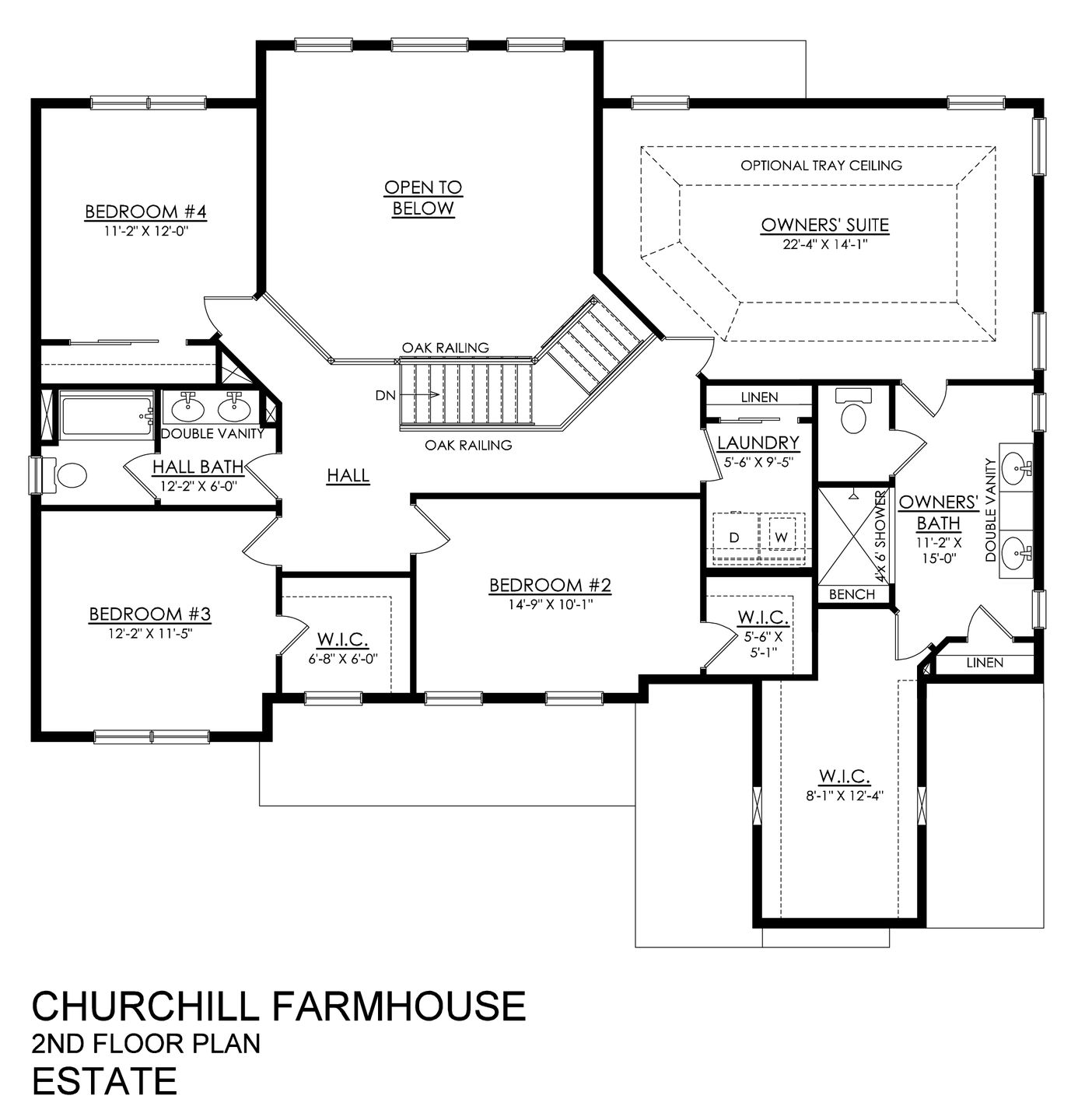 Churchill Farmhouse Estate Series- 2nd Floor Plan