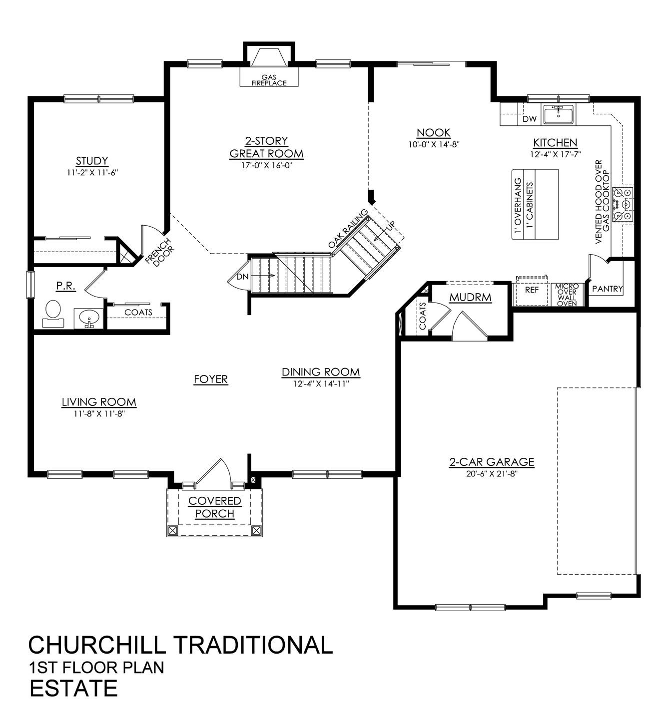 Churchill Traditional Estate Series- 1st Floor Plan