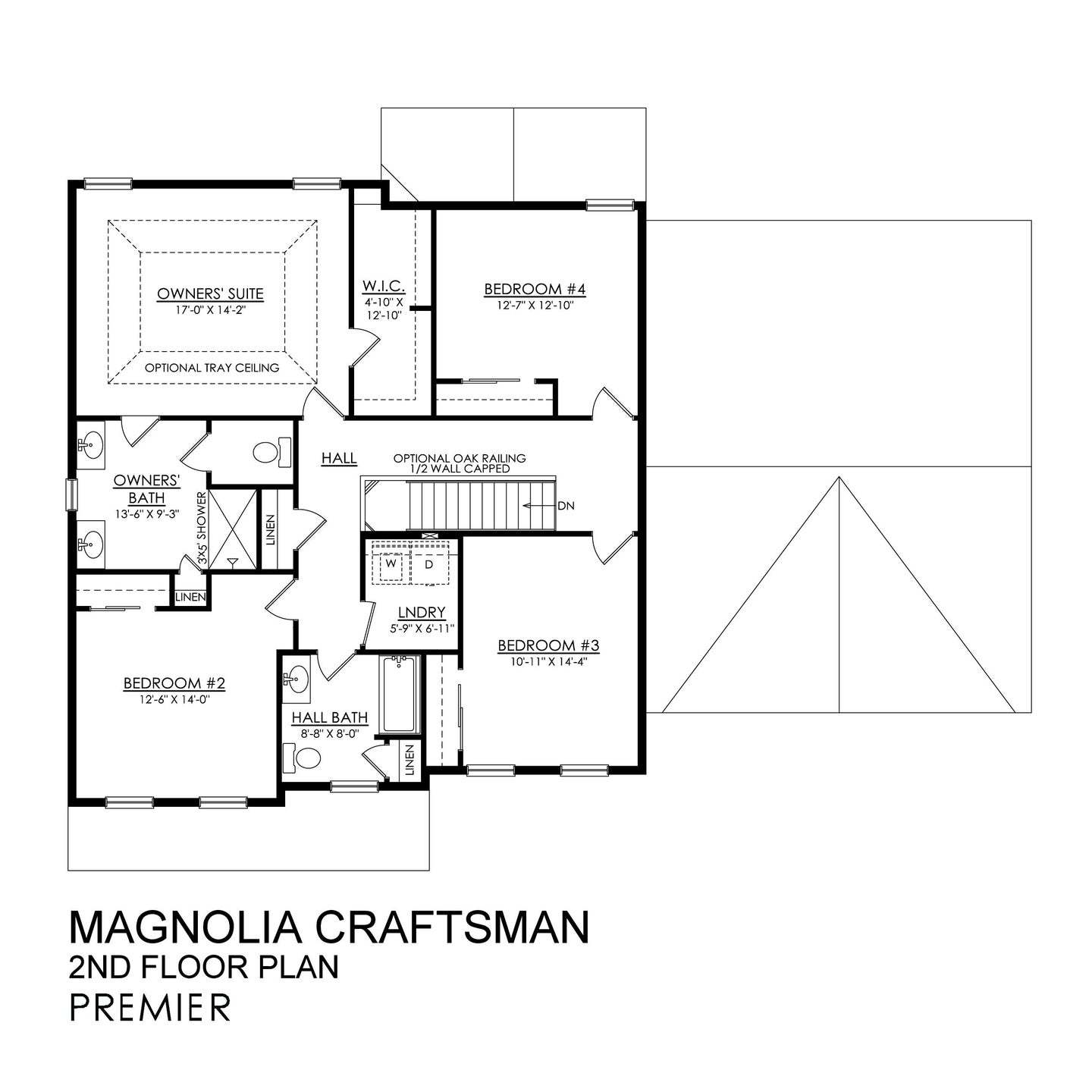 Magnolia Craftsman Premier Series - 2nd Floor Plan