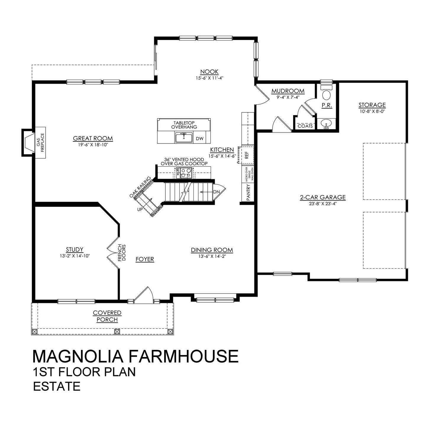 Magnolia Farmhouse Estate Series- 1st Floor Plan