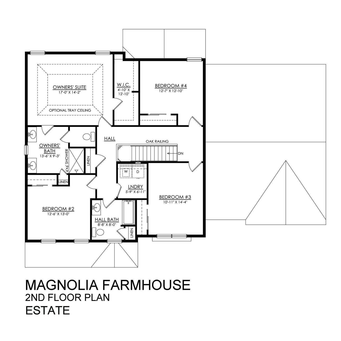 Magnolia Farmhouse Estate Series- 2nd Floor Plan