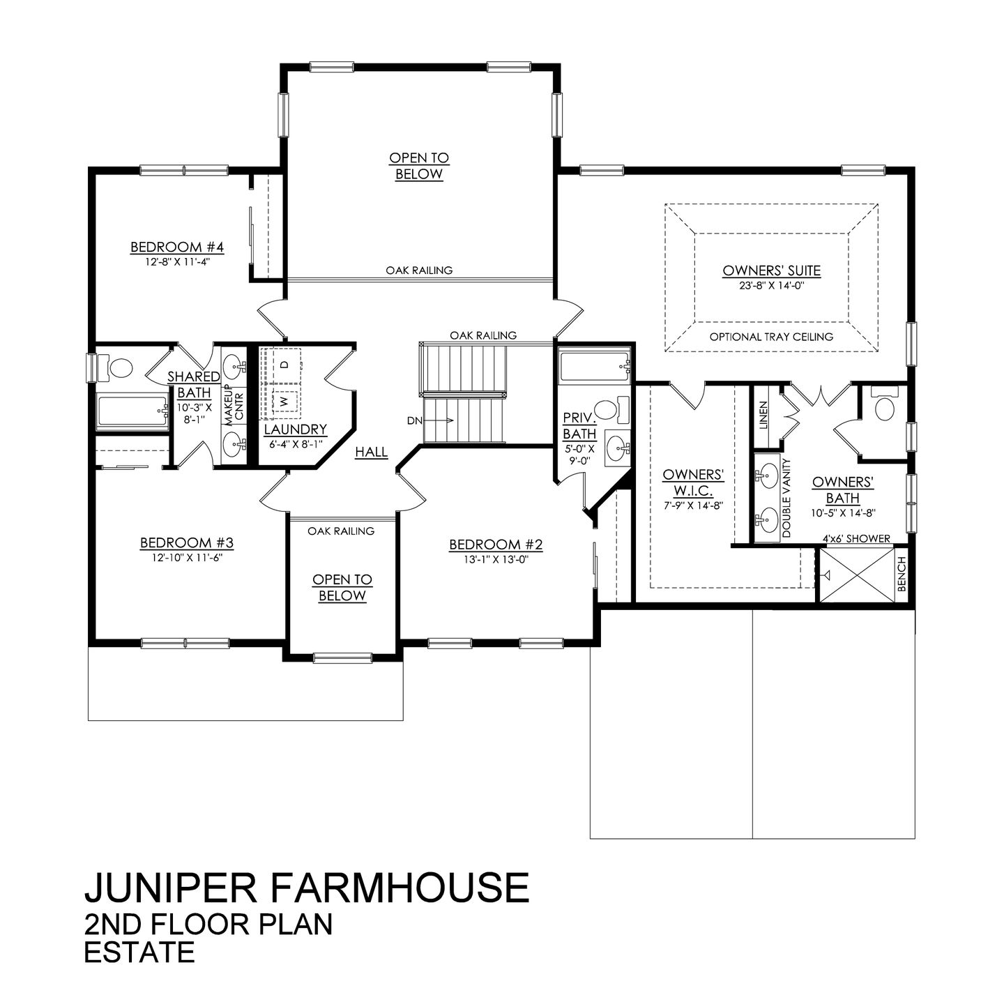 Juniper Farmhouse Estate Series- 2nd Floor Plan