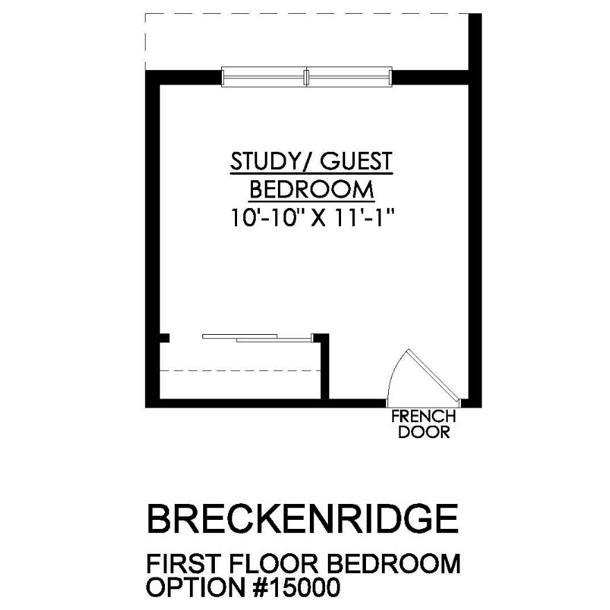 Optional 1st Floor Bedroom
