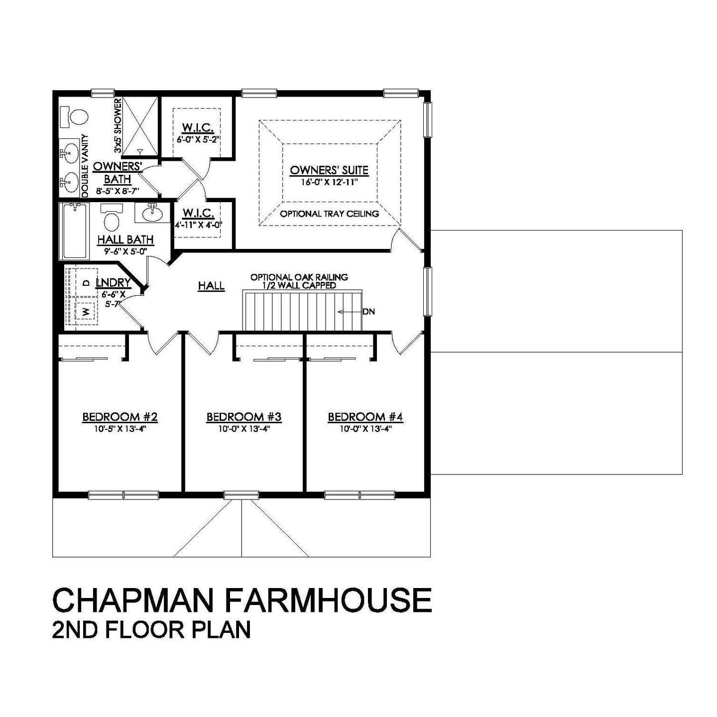 Chapman Farmhouse Base - 2nd Floor Plan