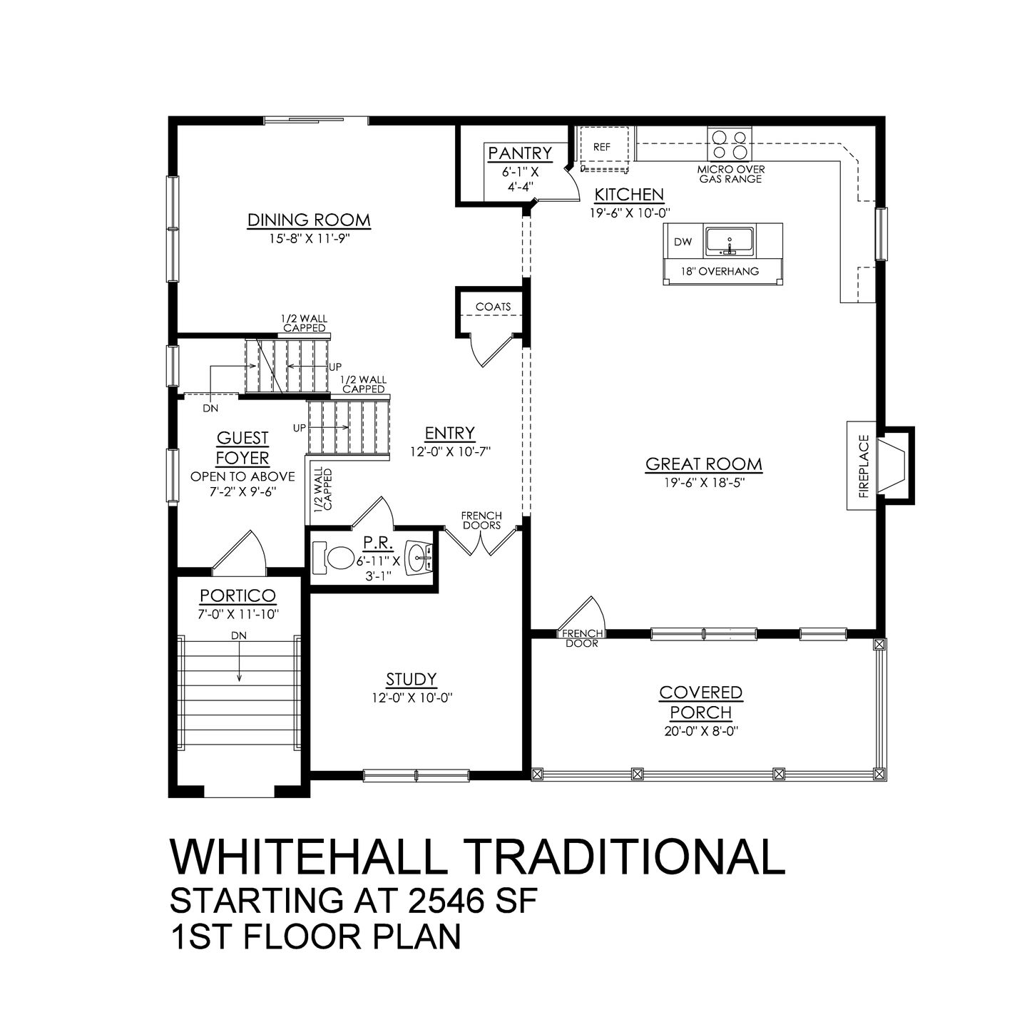 Whitehall Traditional - 1st Floor Plan