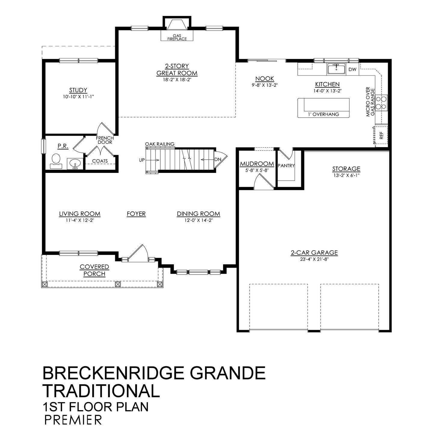 Breckenridge Grande Traditional Premier Series- 1st Floor Plan