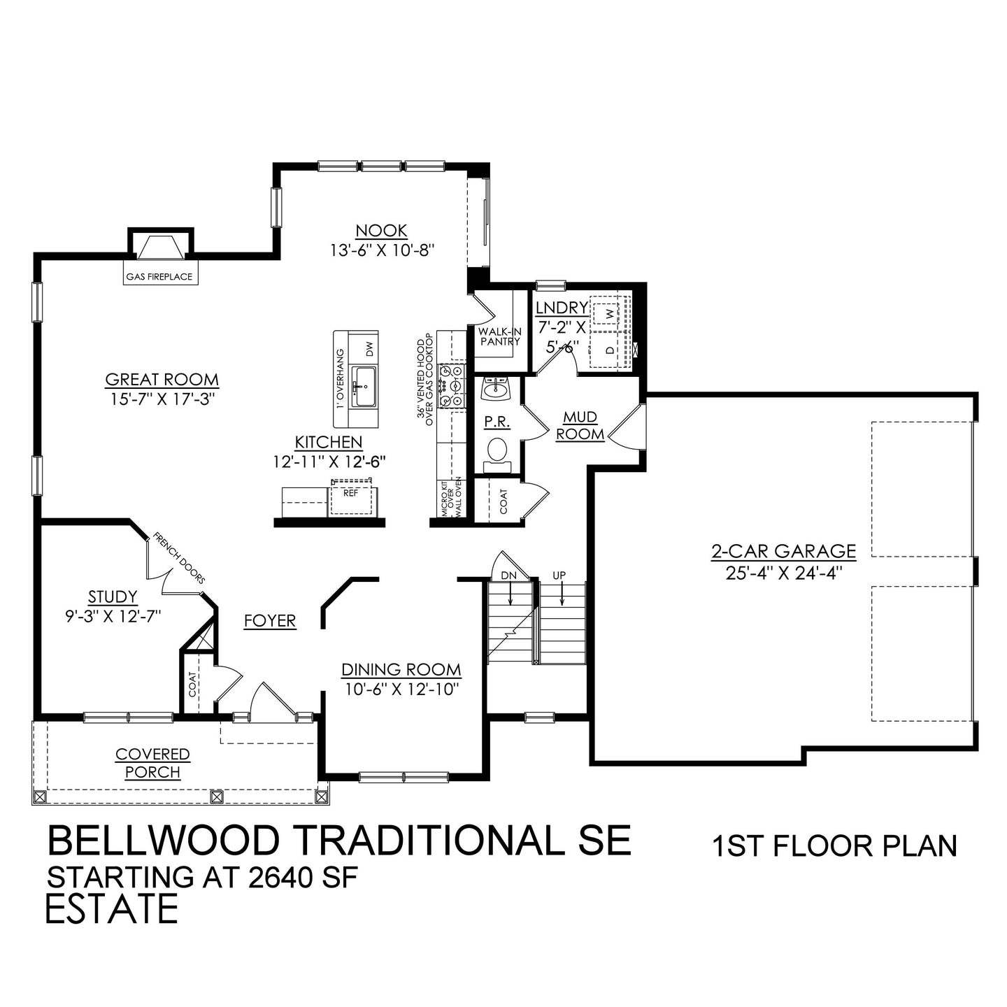 Bellwood Traditional Estate Series- 1st Floor Plan