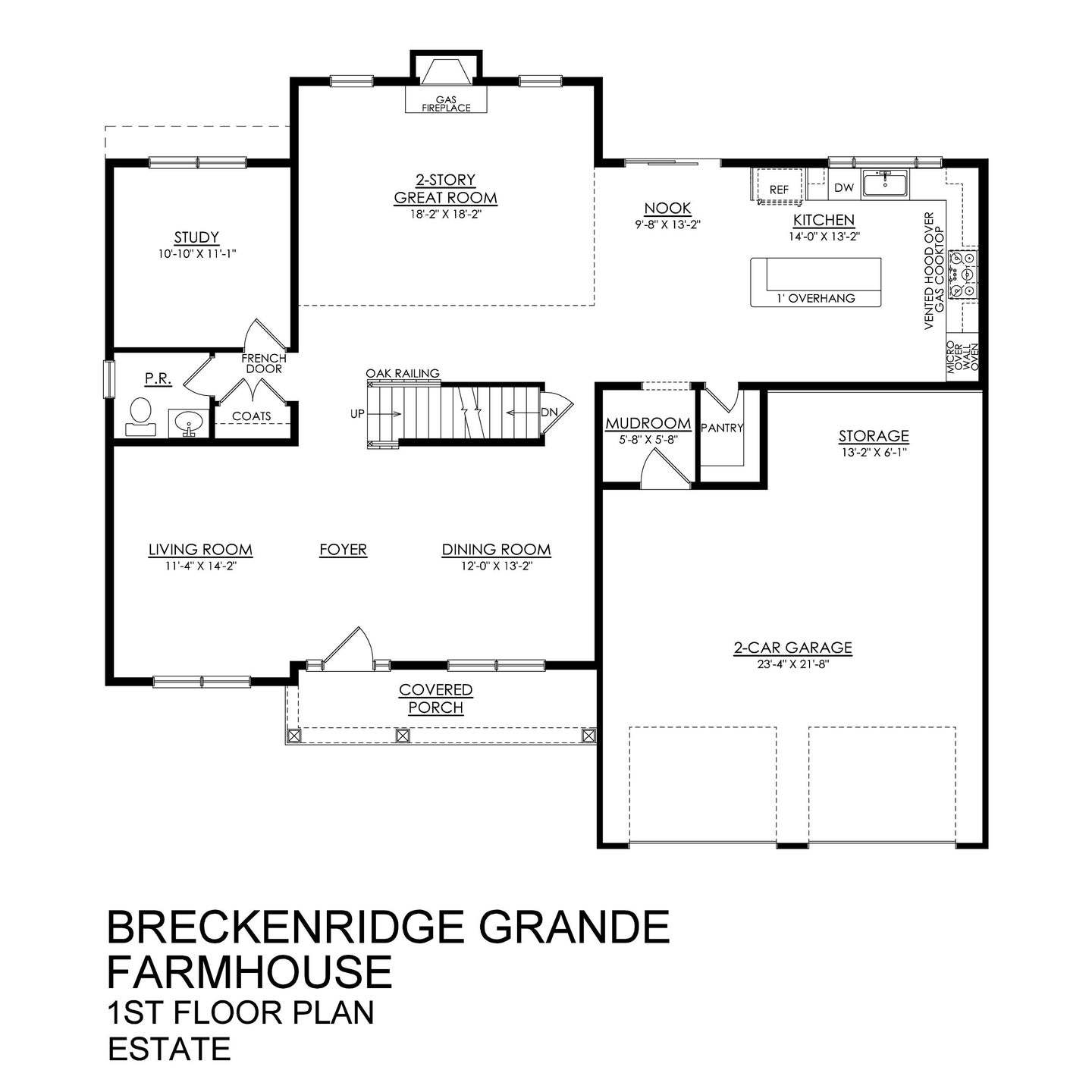 Breckenridge Grande Farmhouse Estate Series - 1st Floor Plan