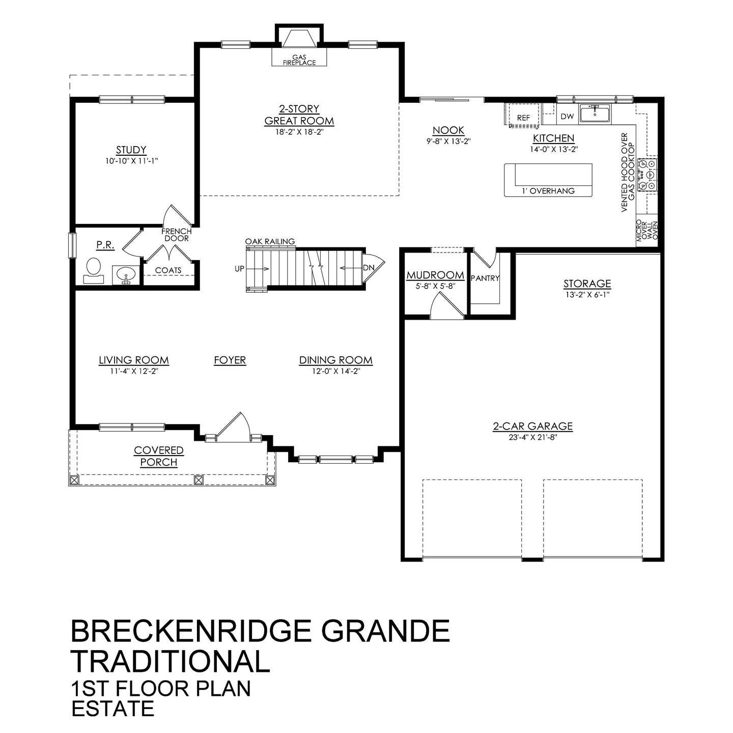 Breckenridge Grande Traditional Estate Series - 1st Floor Plan