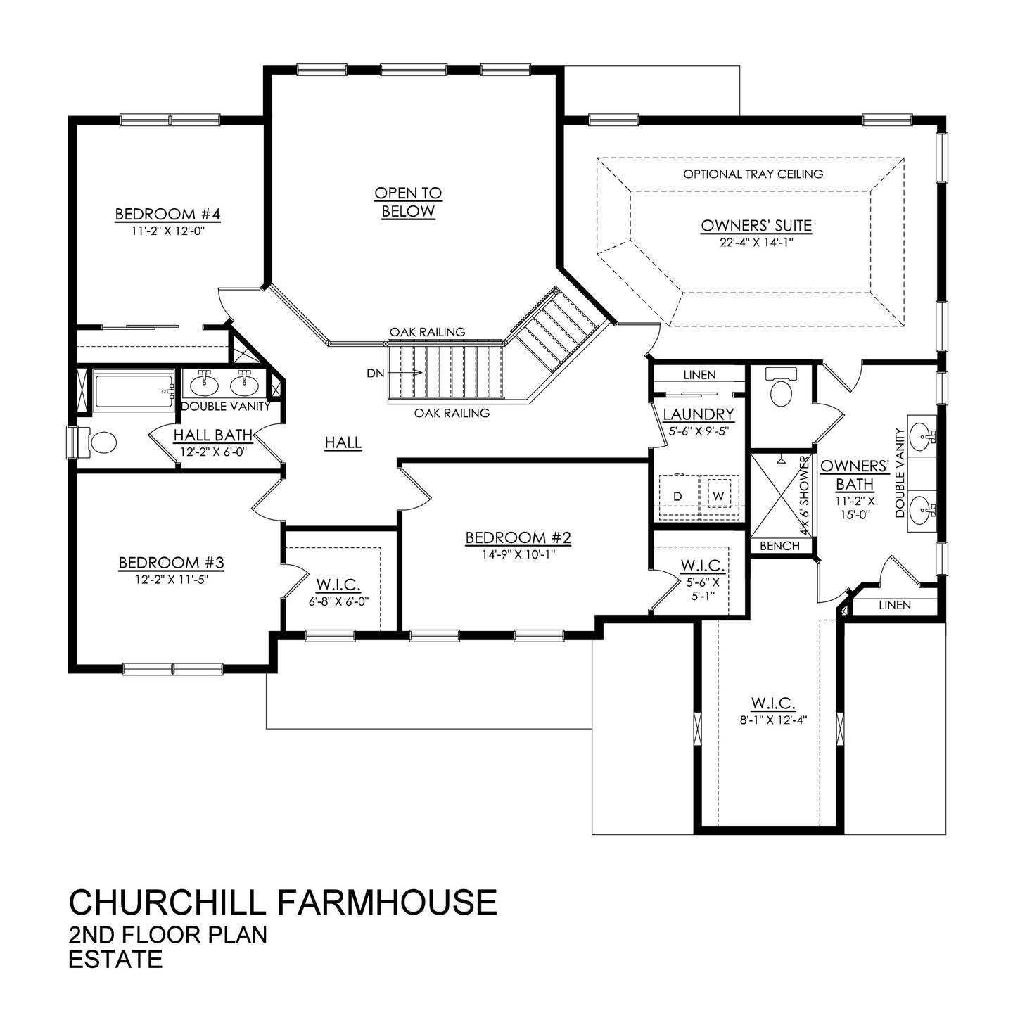 Churchill Farmhouse Estate Series- 2nd Floor Plan