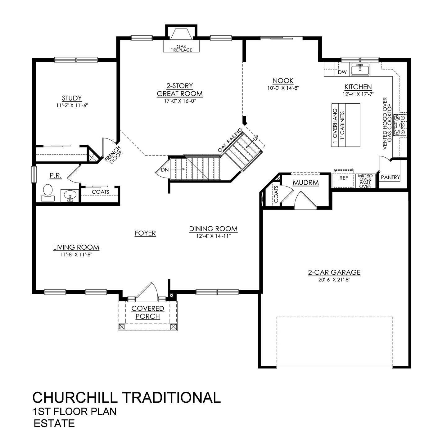 Churchill Traditional Estate Series- 1st Floor Plan