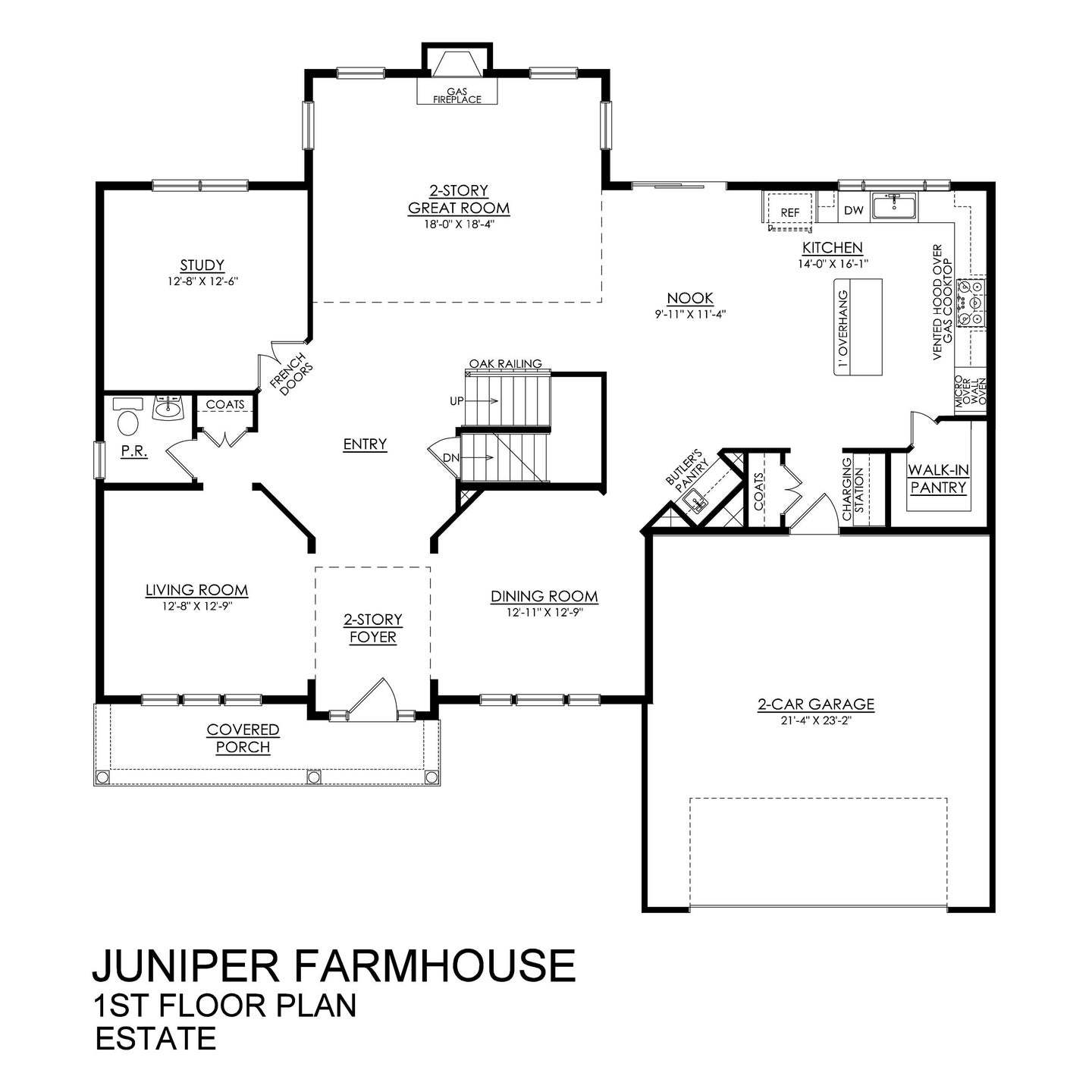 Juniper Farmhouse Estate Series - 1st Floor Plan