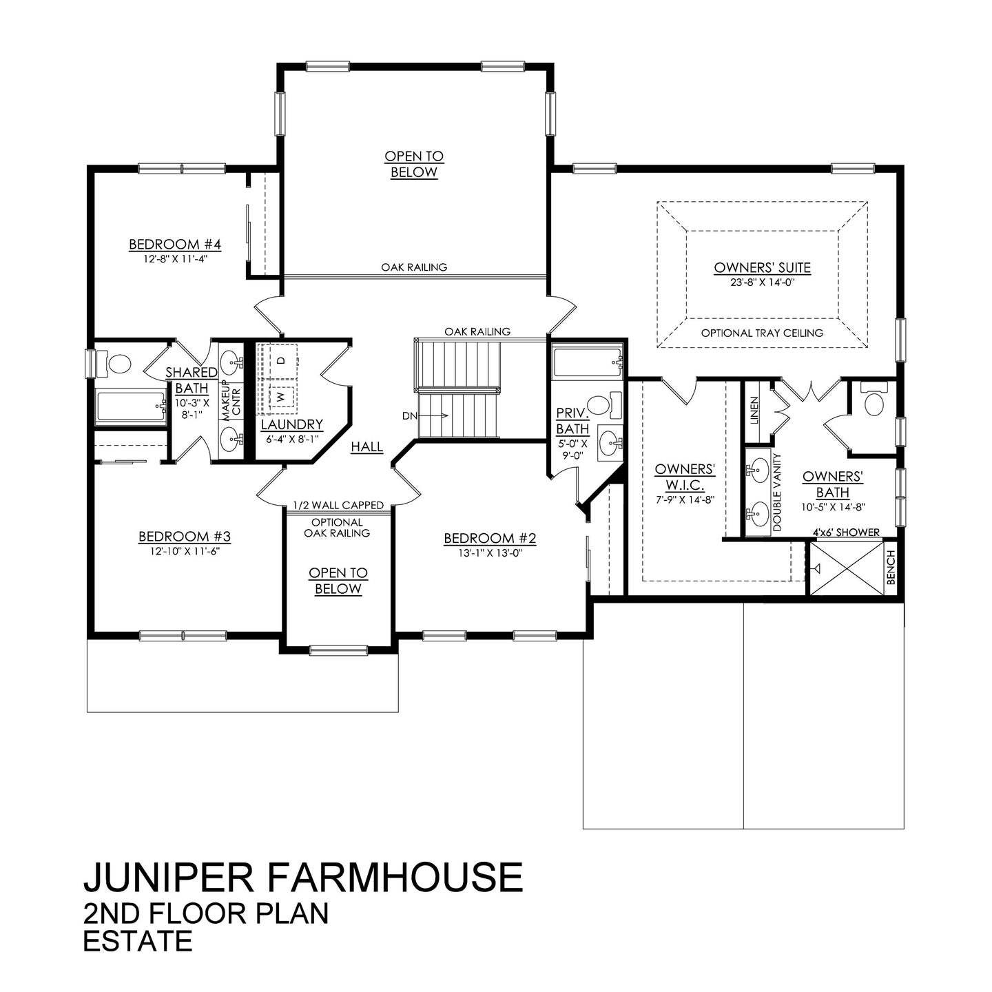 Juniper Farmhouse Estate Series - 2nd Floor Plan