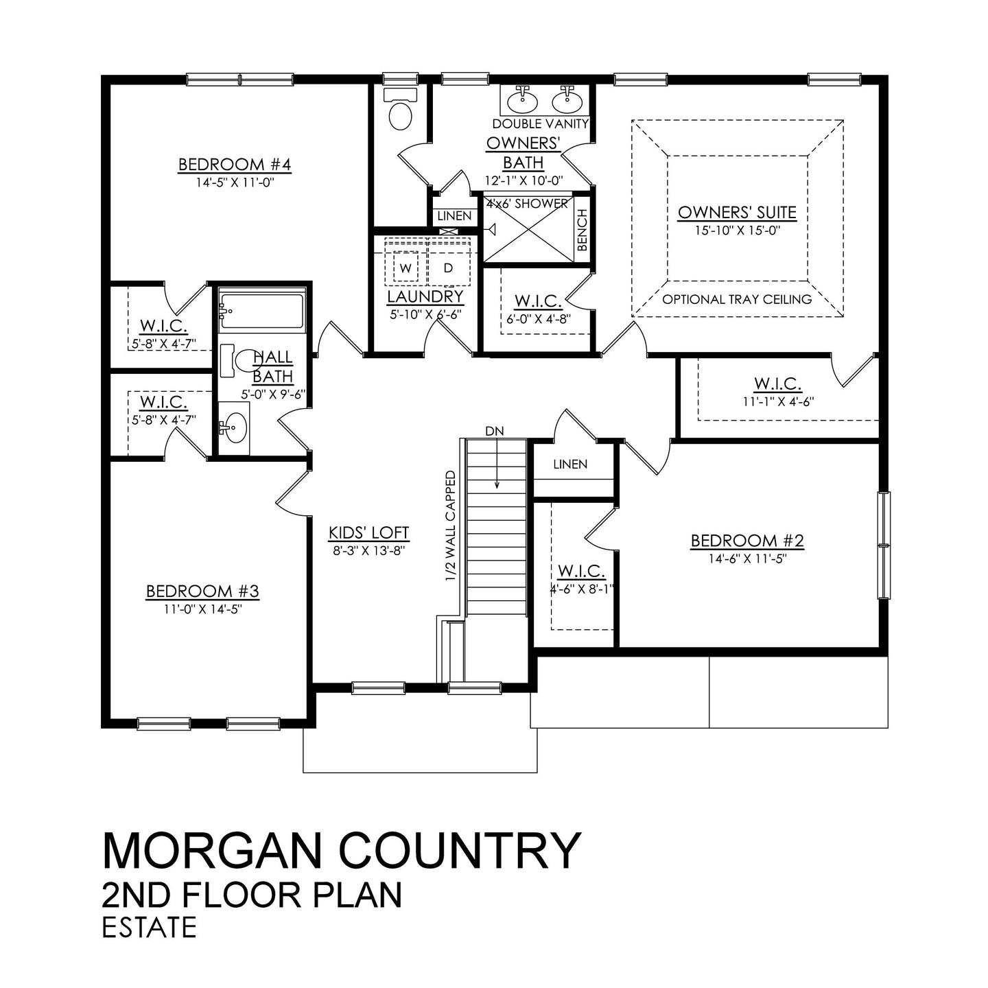 Morgan Country Estate Series - 2nd Floor Plan