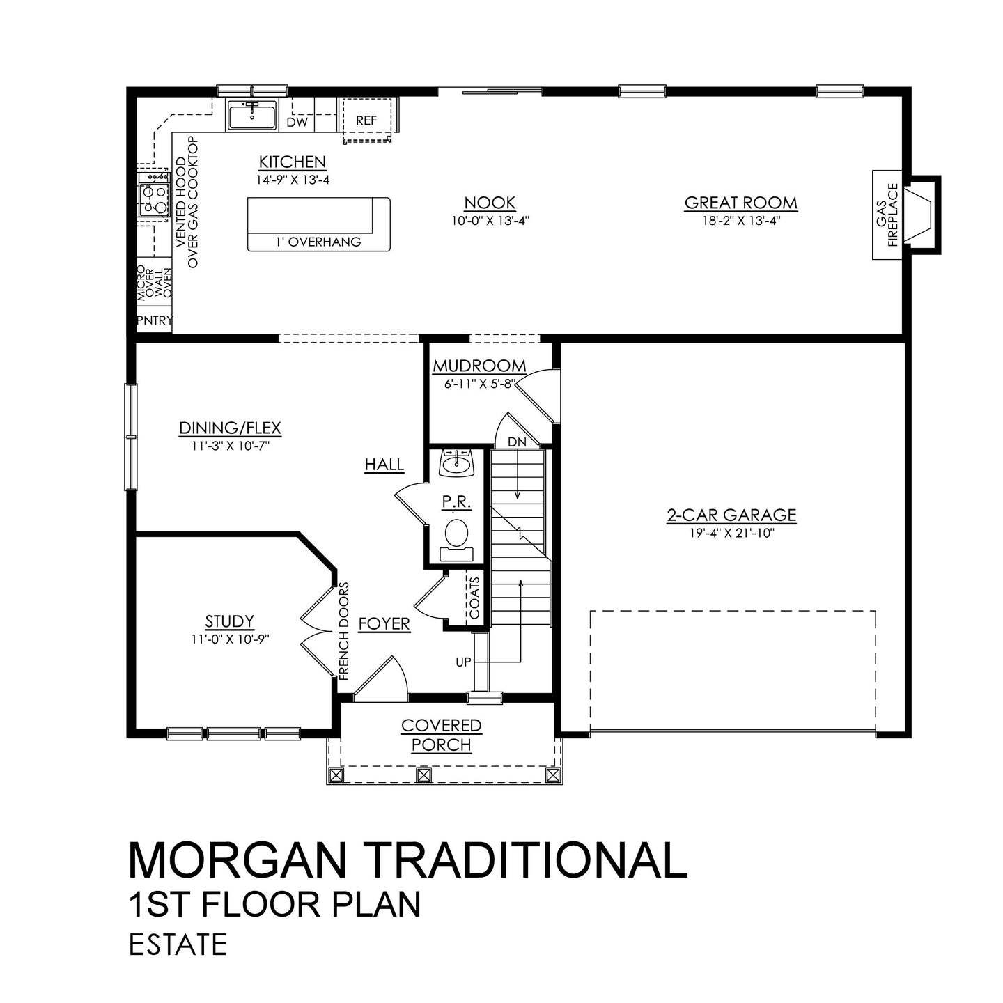 Morgan Traditional Estate Series - 1st Floor Plan