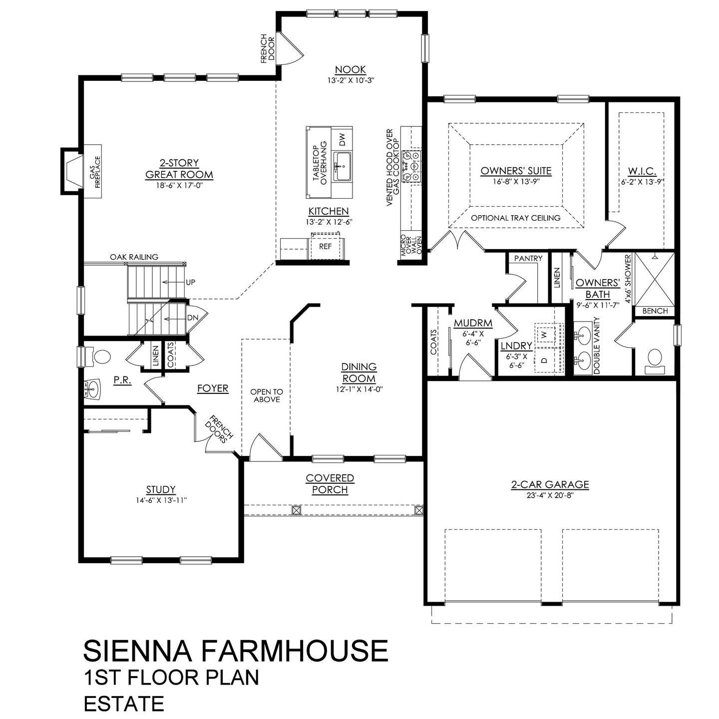 Sienna Farmhouse Estate Series- 1st Floor Plan