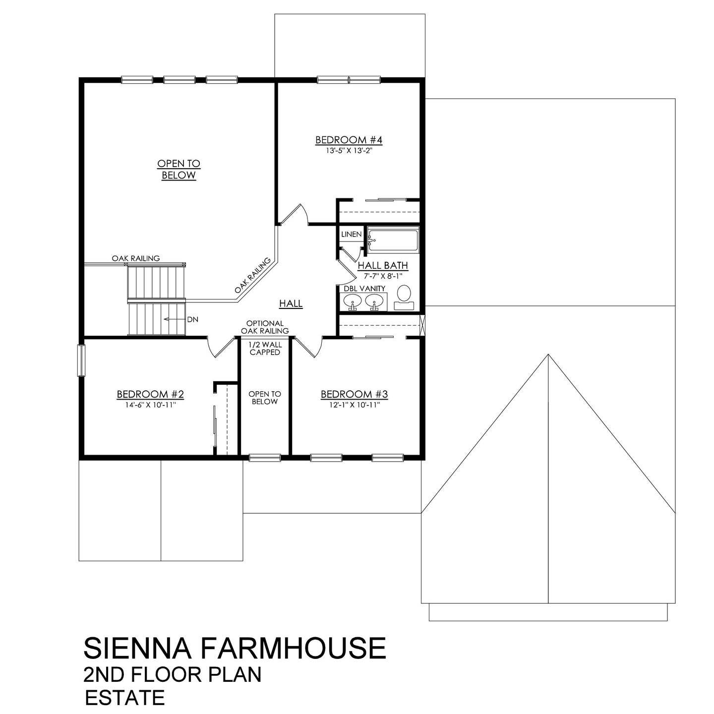 Sienna Farmhouse Estate Series- 2nd Floor Plan