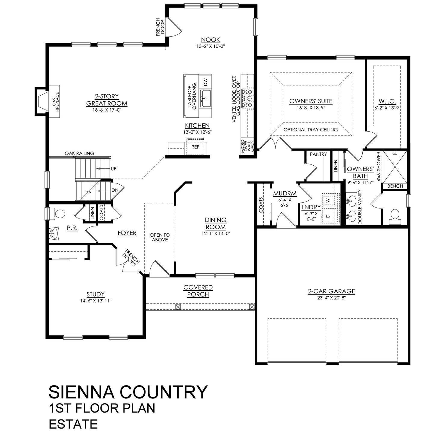 Sienna Country Estate Series- 1st Floor Plan