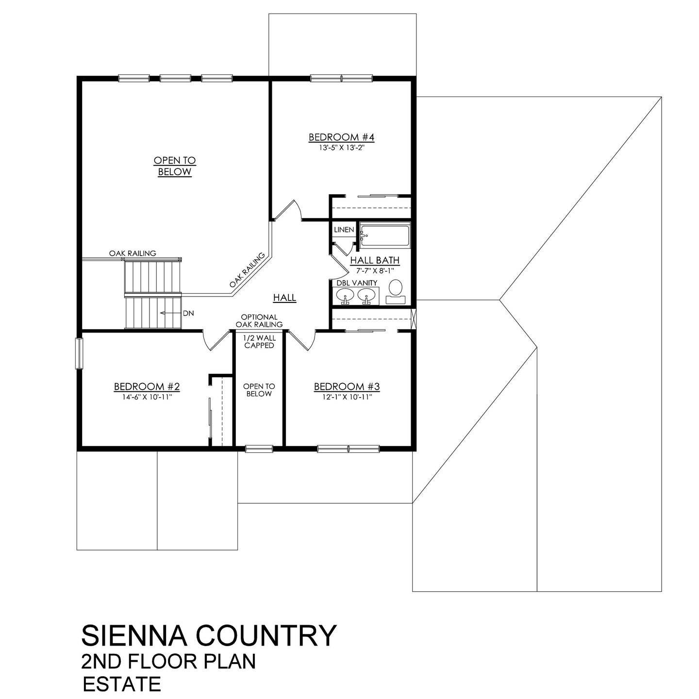 Sienna Country Estate Series- 2nd Floor Plan