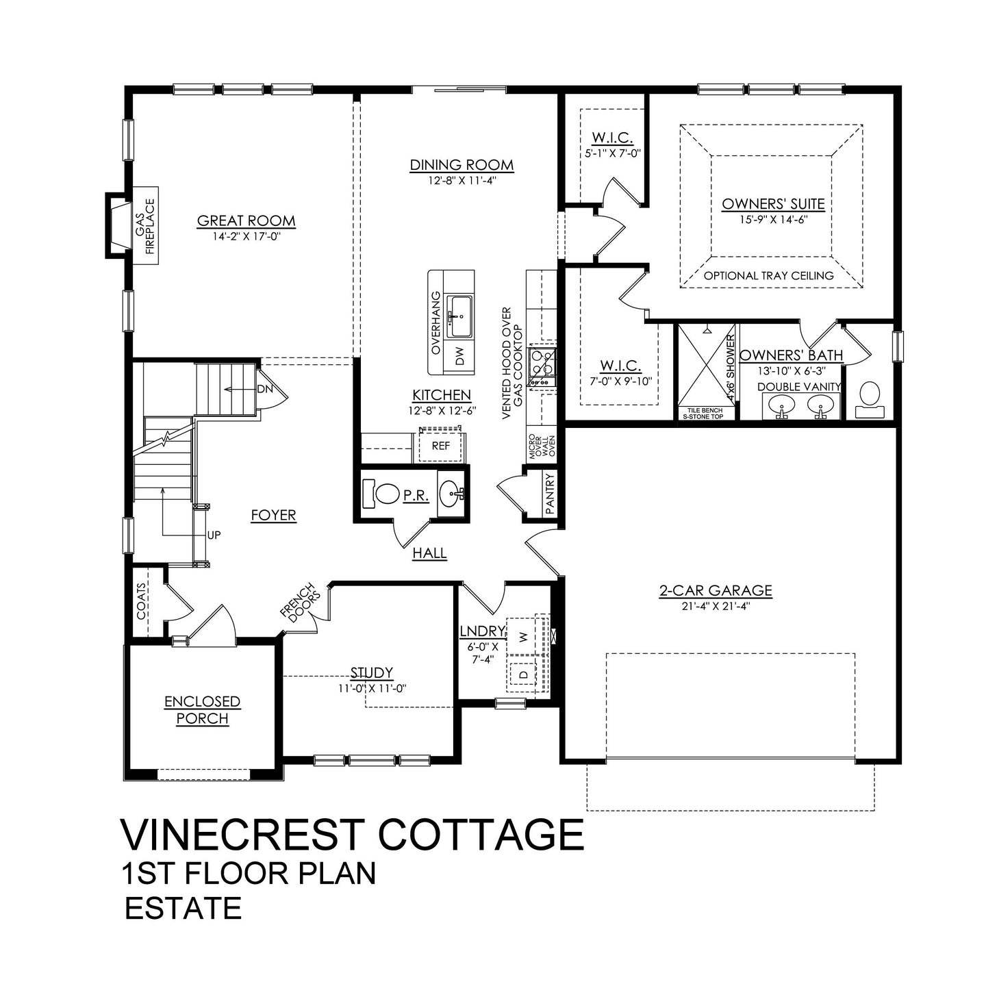 Vinecrest Cottage Estate Series - 1st Floor Plan