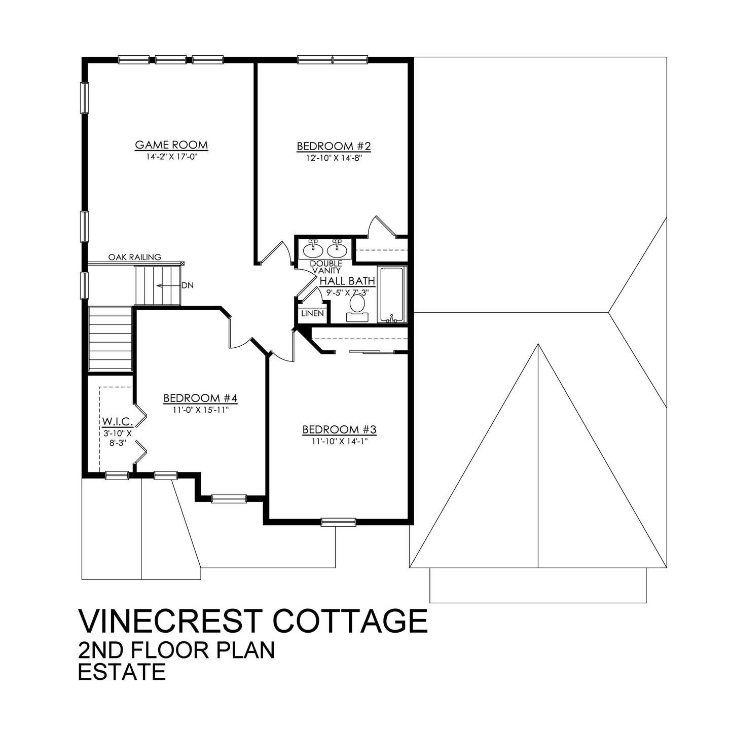 Vinecrest Cottage Estate Series - 2nd Floor Plan